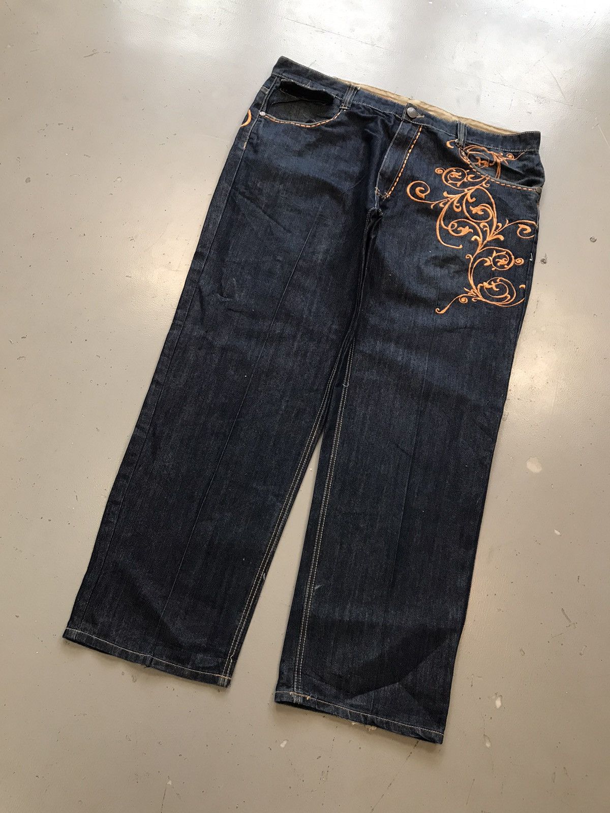 Imperious × Vintage Vintage imperious wings printed embroidered denim Size US 42 / EU 58 - 3 Thumbnail
