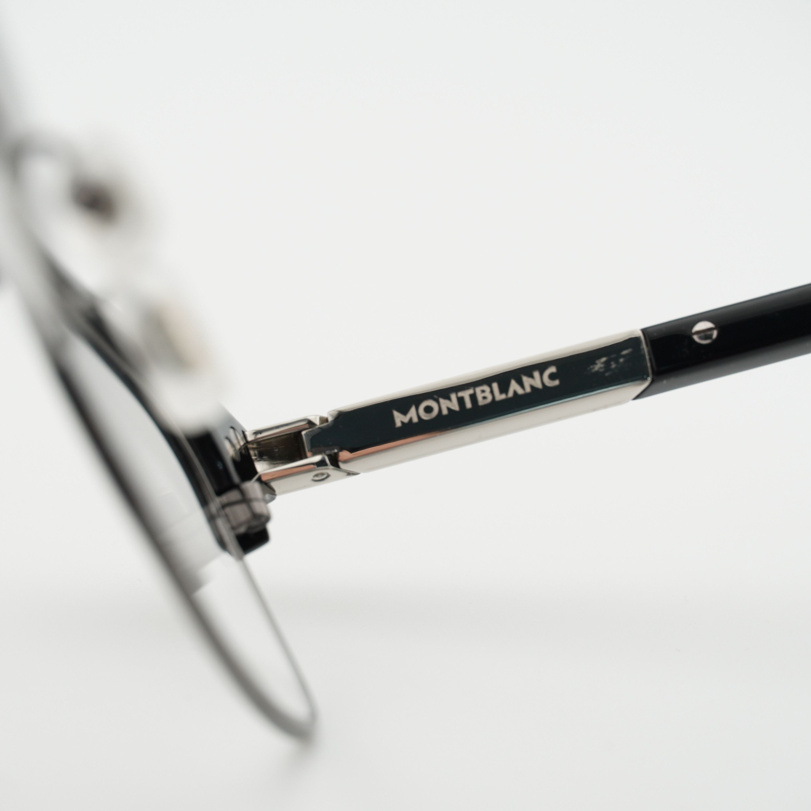 Montblanc Montblanc MB0043O 001 Eyeglasses Shiny Black 53mm Rectangle Size ONE SIZE - 7 Thumbnail