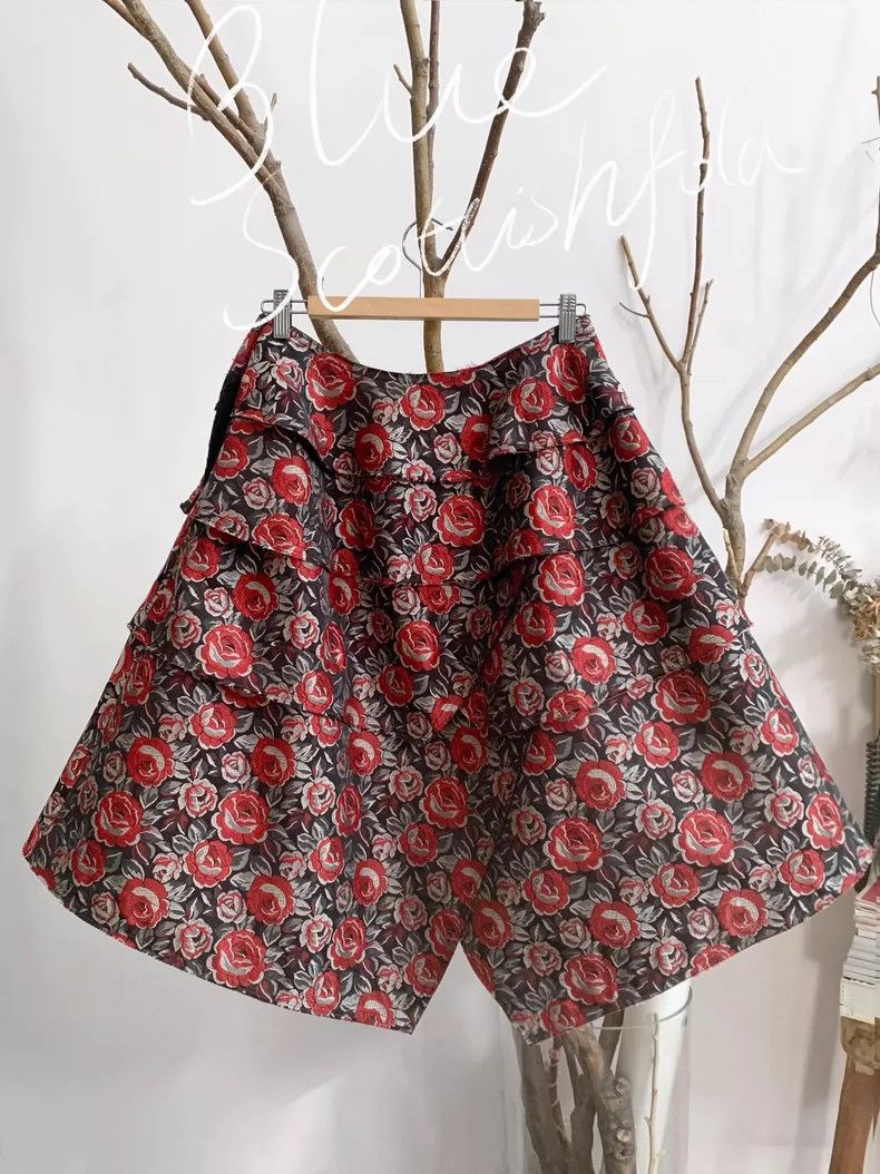 Comme des Garcons Comme des Garcons size S Rose Jacquard overskirt Size 23" - 6 Thumbnail