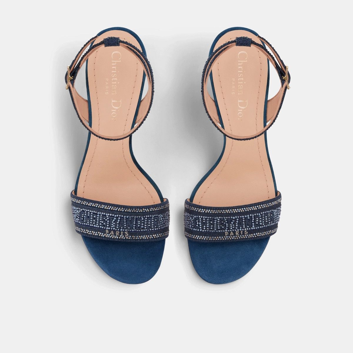 Dior o1w1db11024 Dway Heeled Sandal in Royal Blue Size US 5 / IT 35 - 4 Thumbnail