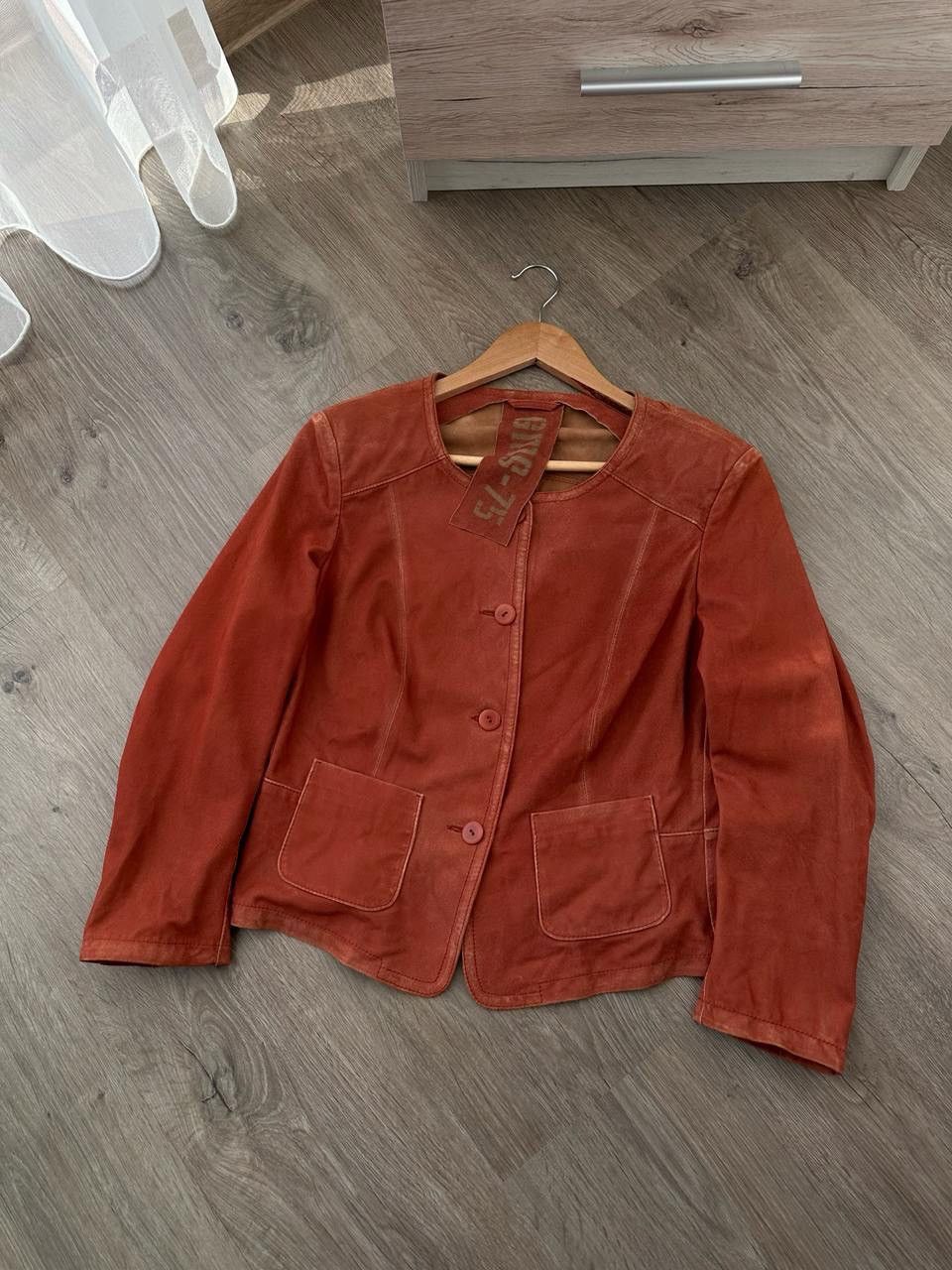Japanese Brand × Vintage Vintage GMS-75 Red Leather W's Jacket Size S / US 4 / IT 40 - 9 Thumbnail