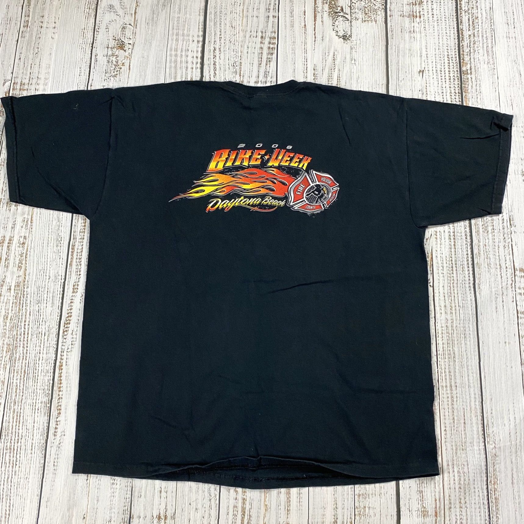 Vintage VINTAGE HARLEY MOTORCYCLE T-SHIRT BLACK XL Y2K 2008 DAYTONA BIKE WEEK MEN'S Size US XL / EU 56 / 4 - 4 Thumbnail