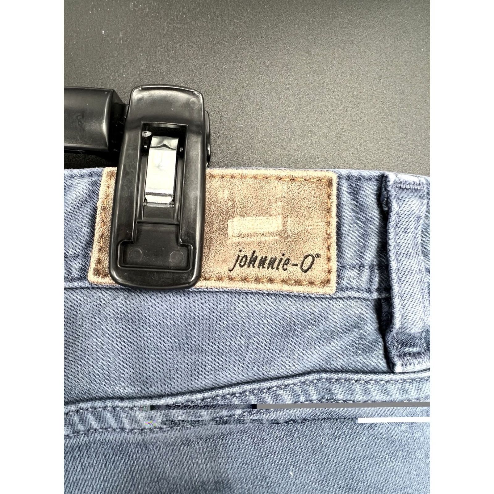 johnnie-O Johnnie O Pants Mens 35x31 Blue 5 Pocket Flat Front Straight Leg Stretch Chino Regular Size US 35 - 6 Thumbnail