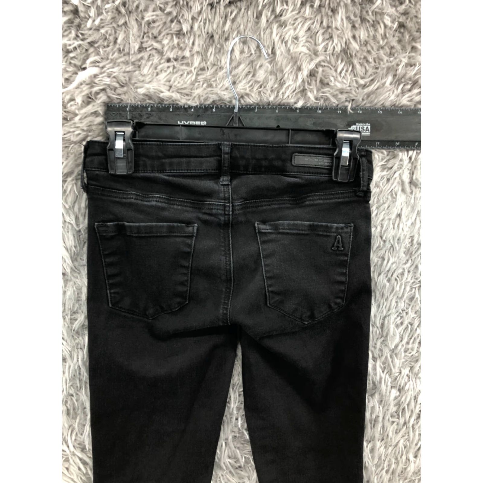 Vintage Articles of Society Jeans Skinny Womens Dark Wash Black Size 24 5-Pocket Denim Regular Stretch Rise 6.5-8.5 Inseam 29 in Size 42" / US 20 - 6 Thumbnail