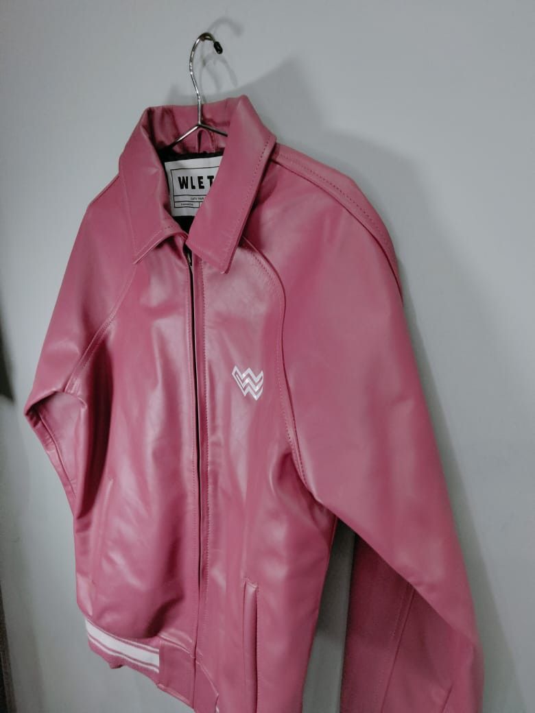 Other ✨Wleti Pink Sheep Leather Bomber Jacket — Women’s✨ Size M / US 6-8 / IT 42-44 - 3 Thumbnail