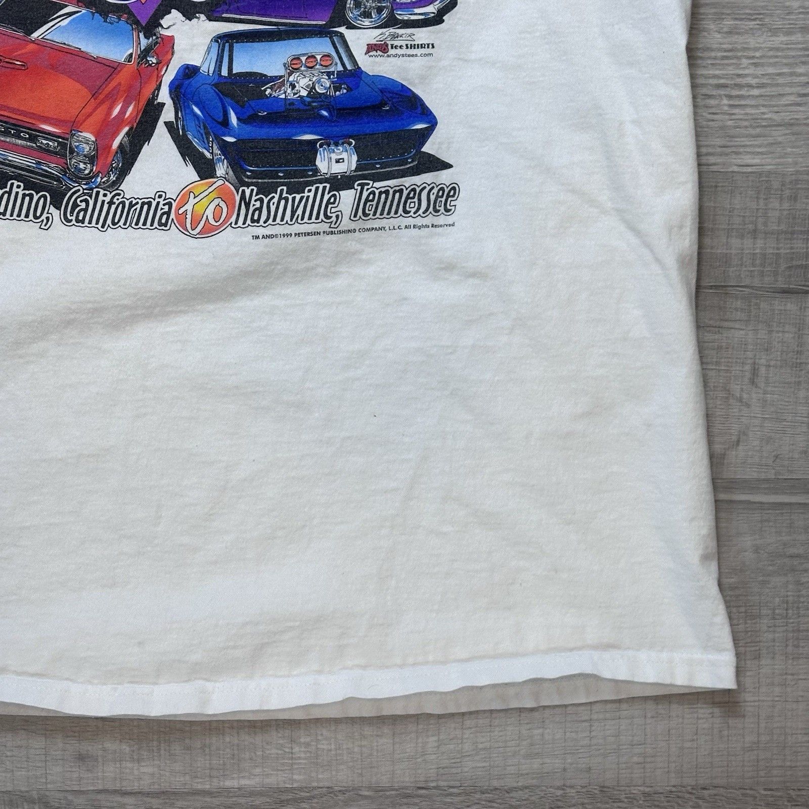 Vintage Vintage 90s Hot Rod Power Tour '99 Graphic T-Shirt Mens XL Size US XL / EU 56 / 4 - 3 Thumbnail