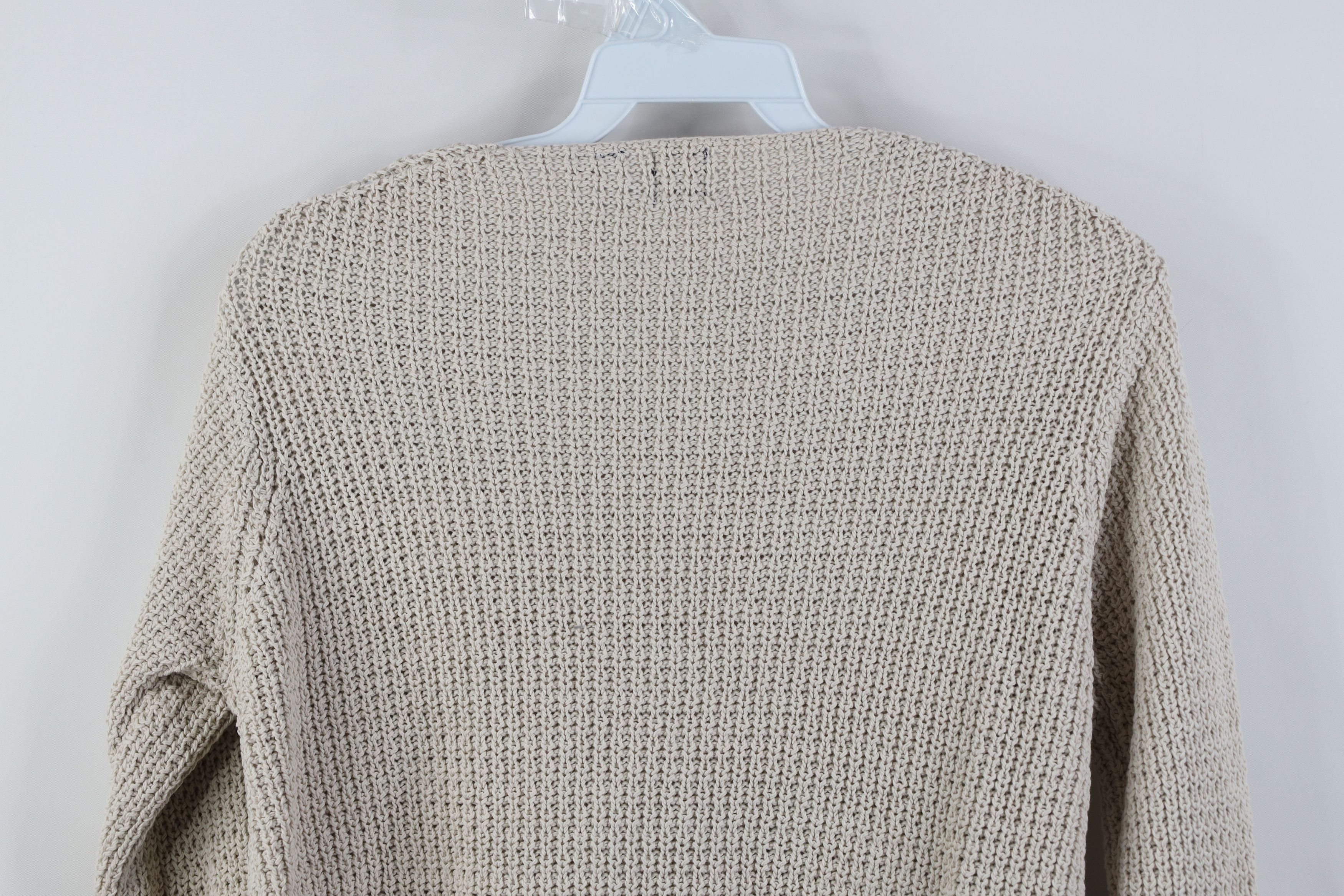 Gap Vintage 90s Y2K Gap Knit Crewneck Sweater Beige Cotton Size M / US 6-8 / IT 42-44 - 9 Thumbnail