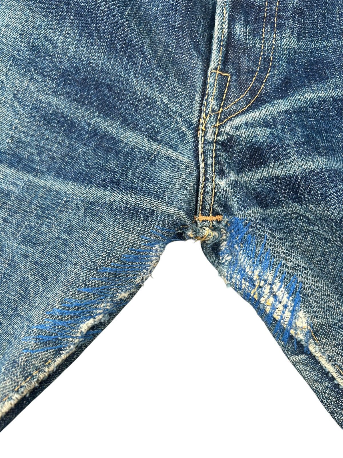 Kapital VINTAGE WAREHOUSE SELVEDGE DISTRESSED DENIM JEANS Size US 28 / EU 44 - 8 Thumbnail
