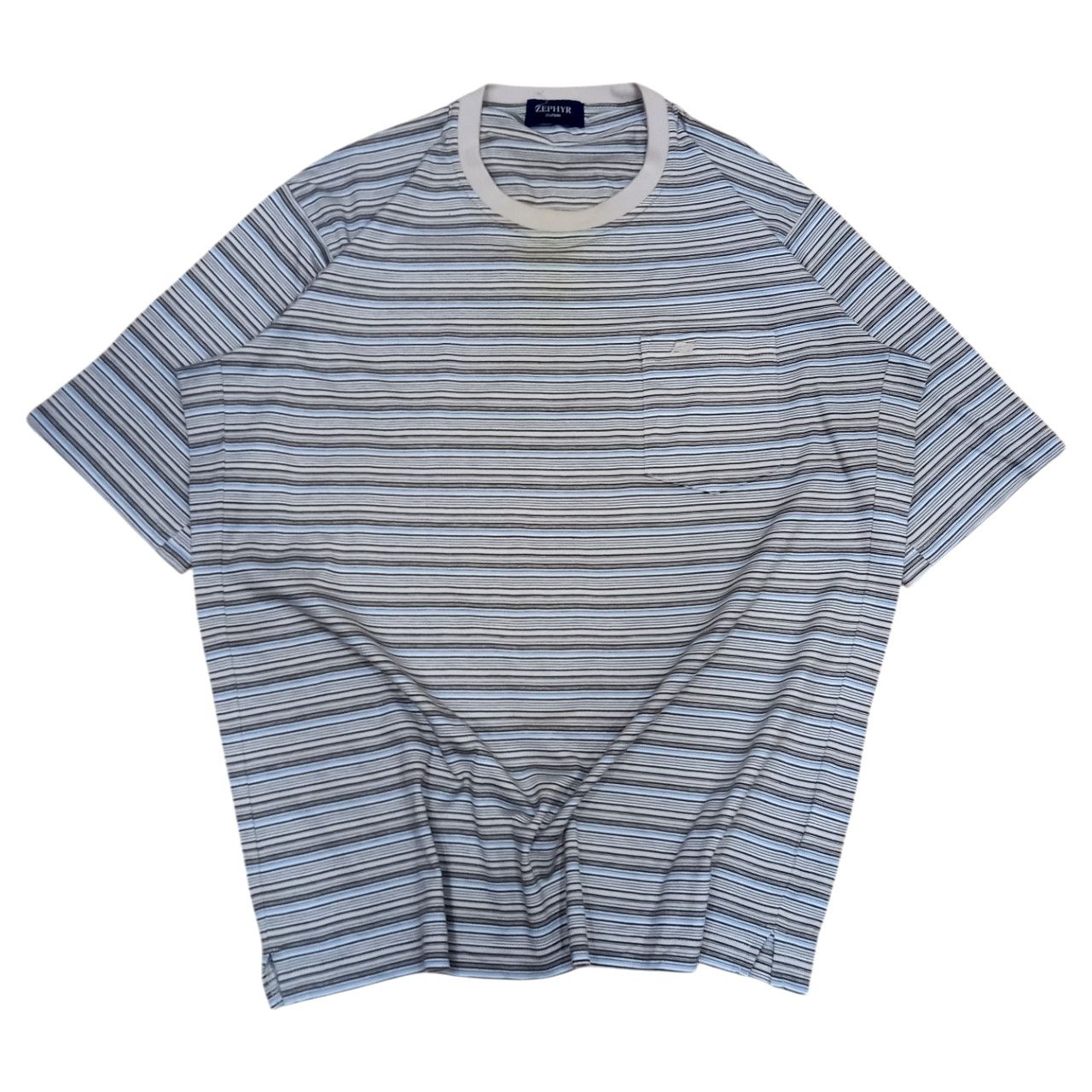Yohji Yamamoto Rare! Vintage 80s D'Urban X Zephyr Retro Stripe Tee Size US L / EU 52-54 / 3 - 1 Thumbnail