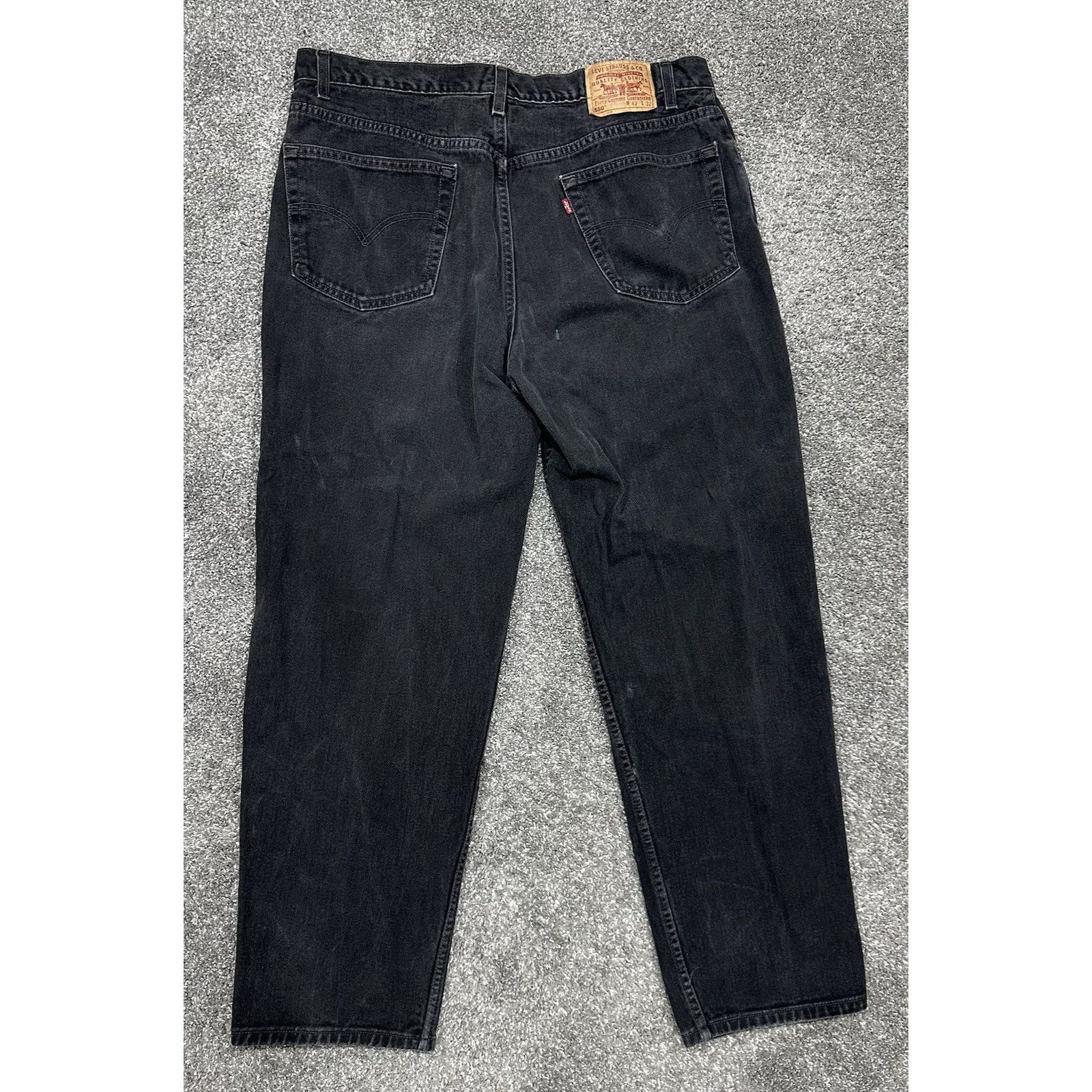 Levi's VTG Levis 550 Jeans Mens 40x30 Black Denim Relaxed Fit Baggy Size US 40 / EU 56 - 7 Thumbnail