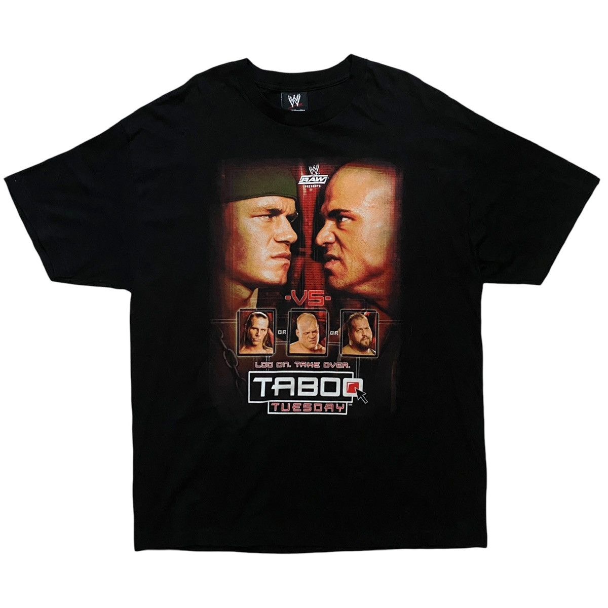 image of Vintage x Wwe 2005 Taboo Tuesday Cena Vs Angle (2Xl) in Black, Men's