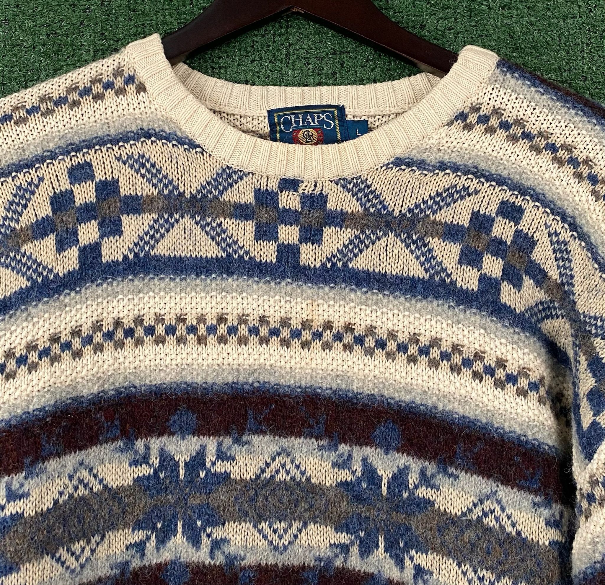 Chaps Ralph Lauren 90’s Chaps Ralph Lauren Fair Isle Sweater Medium Size US M / EU 48-50 / 2 - 2 Thumbnail