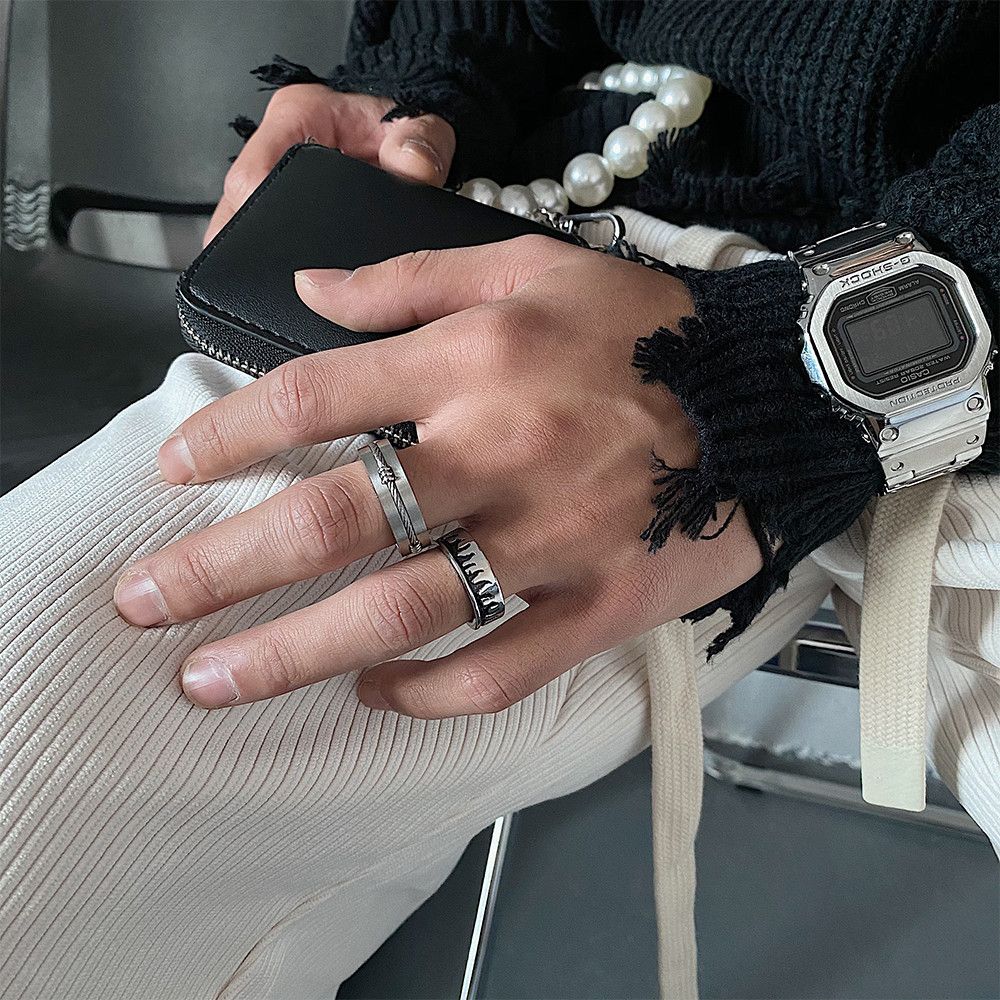 Jewelry New Trend Jewelry Rings Open Size Chrome Ring (Size 7-13) Size ONE SIZE - 3 Thumbnail