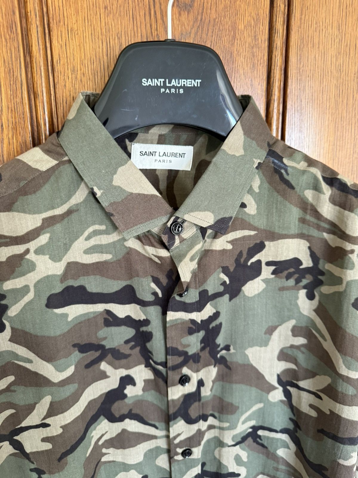 Saint Laurent Paris SS16 Saint Laurent camouflage camo shirt 😍 Hedi Slimane 41 Size US L / EU 52-54 / 3 - 16 Thumbnail