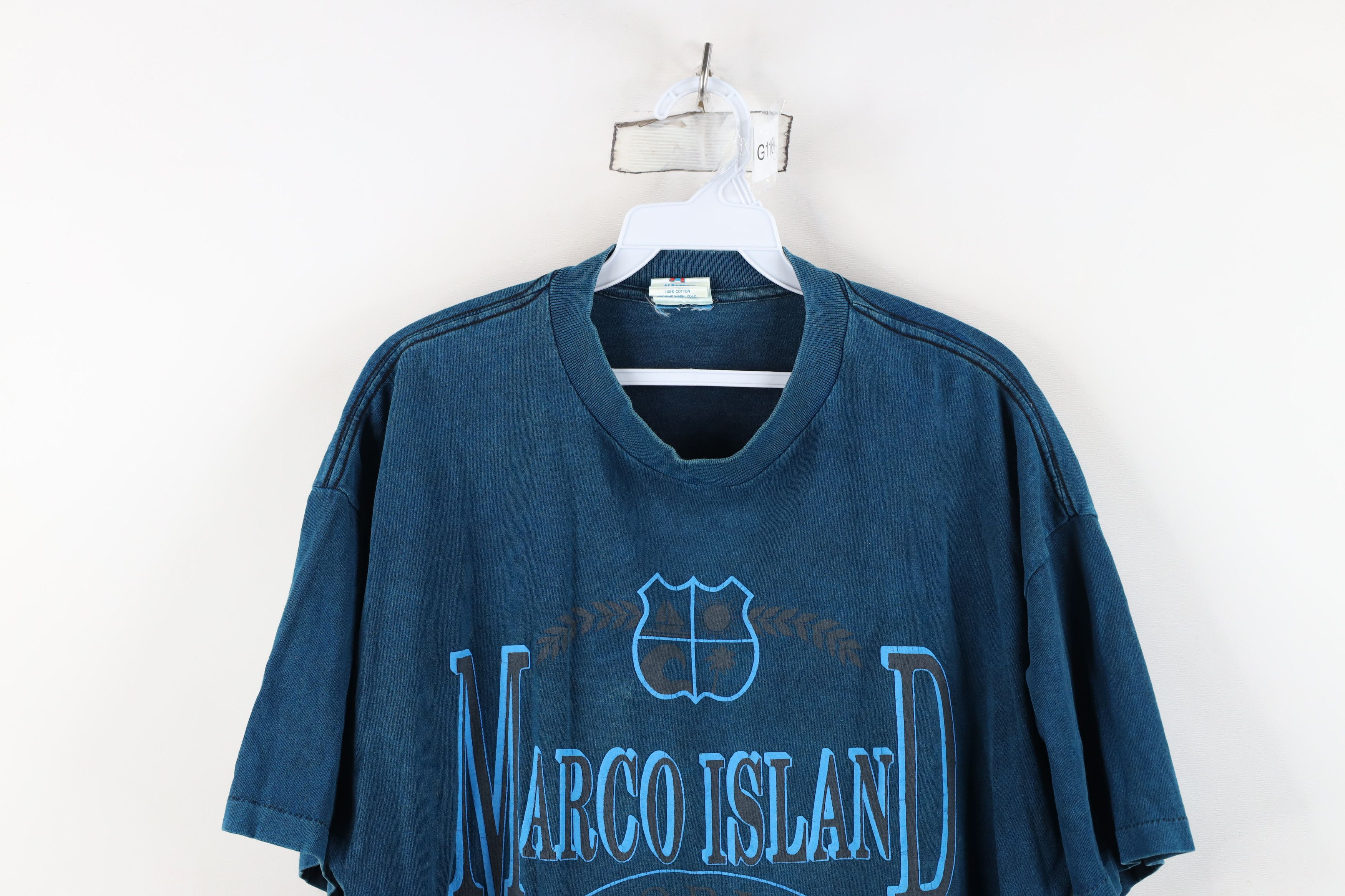 Vintage Vintage 90s Streetwear Wash Marco Island Florida T-Shirt USA Size US XL / EU 56 / 4 - 2 Thumbnail