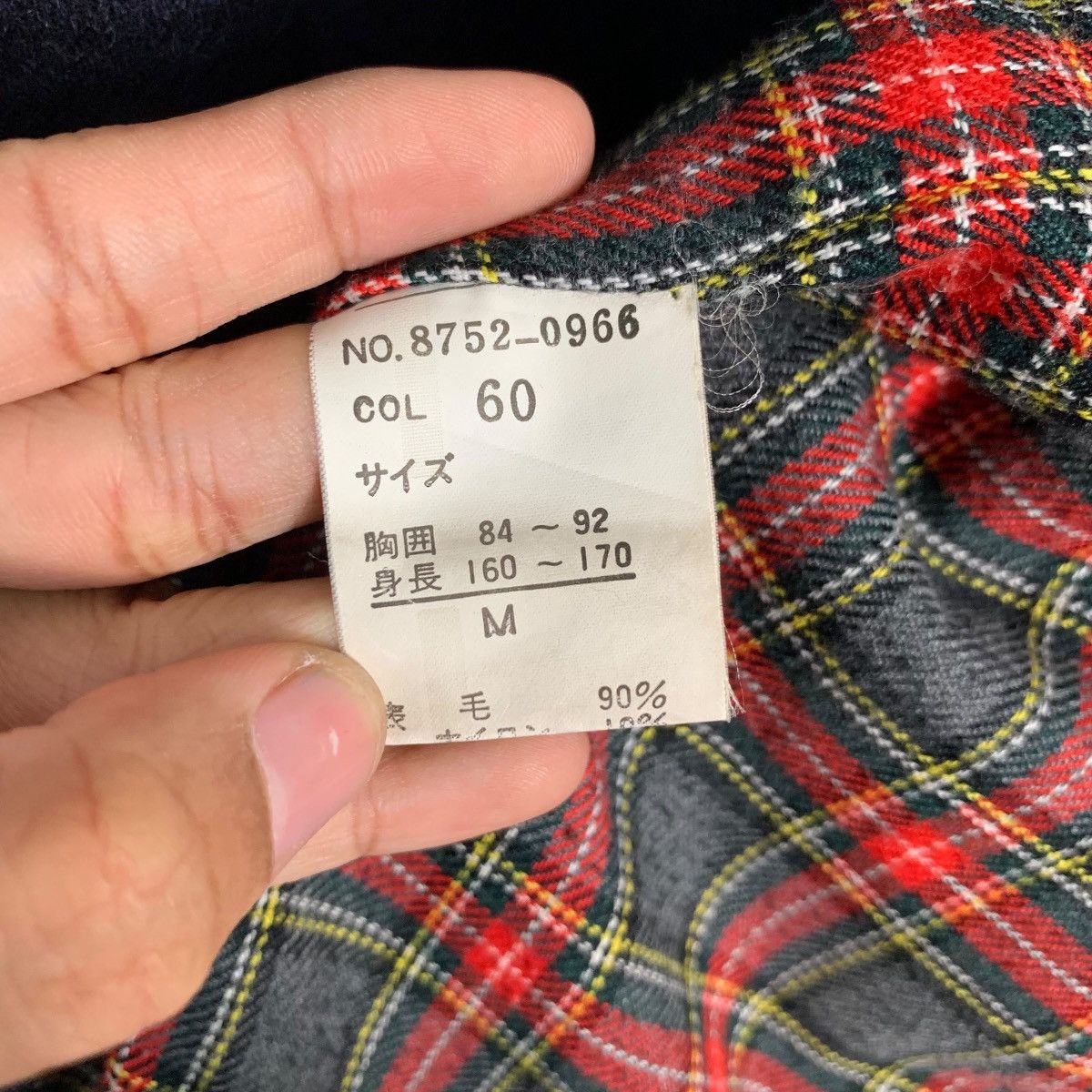 Vintage 90's Classic Wool Coat Tartan Lined City Casual #2776-C125 Size US M / EU 48-50 / 2 - 14 Thumbnail