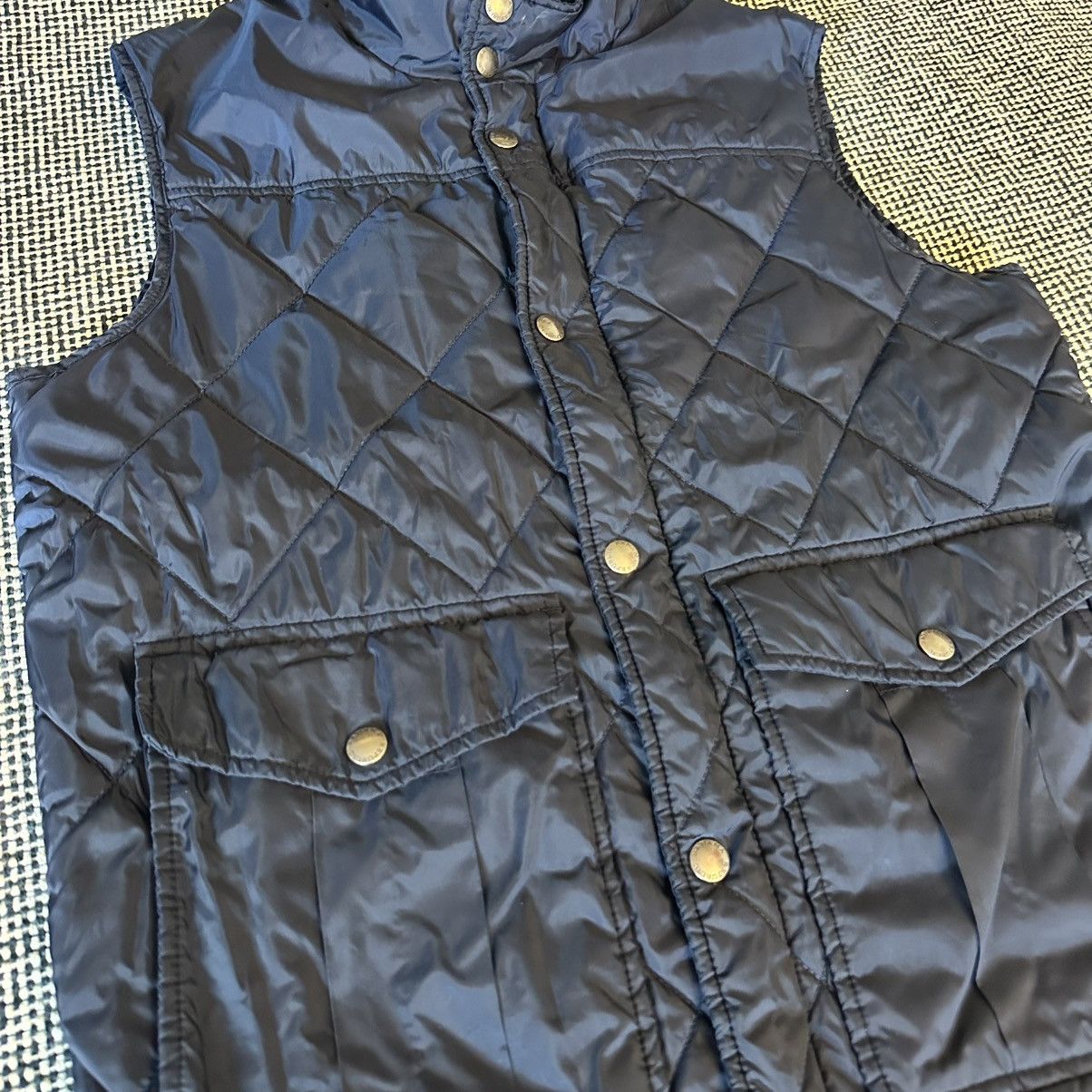 Banana Republic Navy Blue Diamond Puffer Vest Size US S / EU 44-46 / 1 - 2 Thumbnail