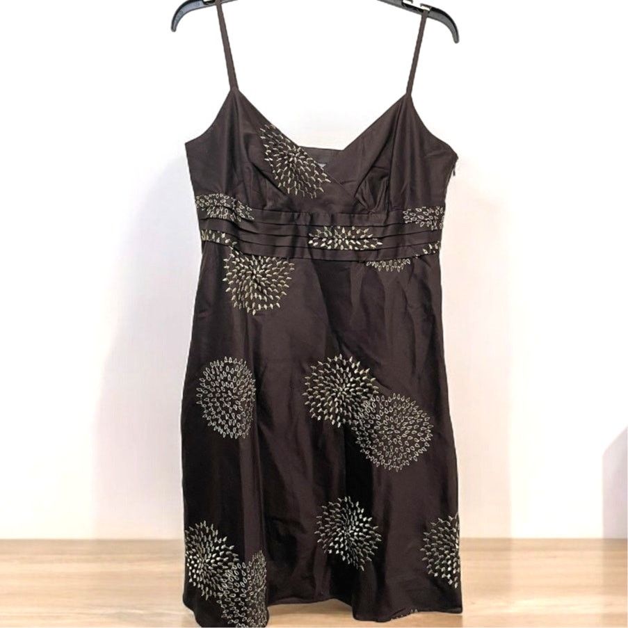 Ann Taylor Ann Taylor Petites String strap Womens Midi dress Brown 12P Size XL / US 12-14 / IT 48-50 - 1 Thumbnail
