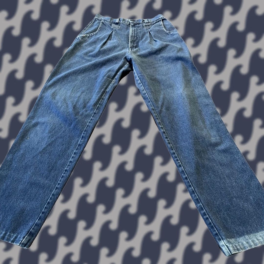 Vintage VINTAGE Rocky Mountain Jeans Womens High WAIST Regular 26 30 Blue Denim 90s Western Comfort Pockets Jeans Size 30" / US 8 / IT 44 - 1 Thumbnail
