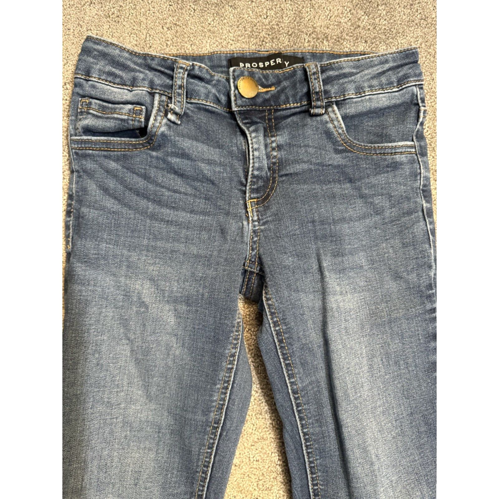 Vintage Prosperity Jeans Women's 25P Dark Wash Blue Slim Skinny Denim 5-Pocket Petite Jeans Mens? Size 42" / US 20 - 2 Thumbnail