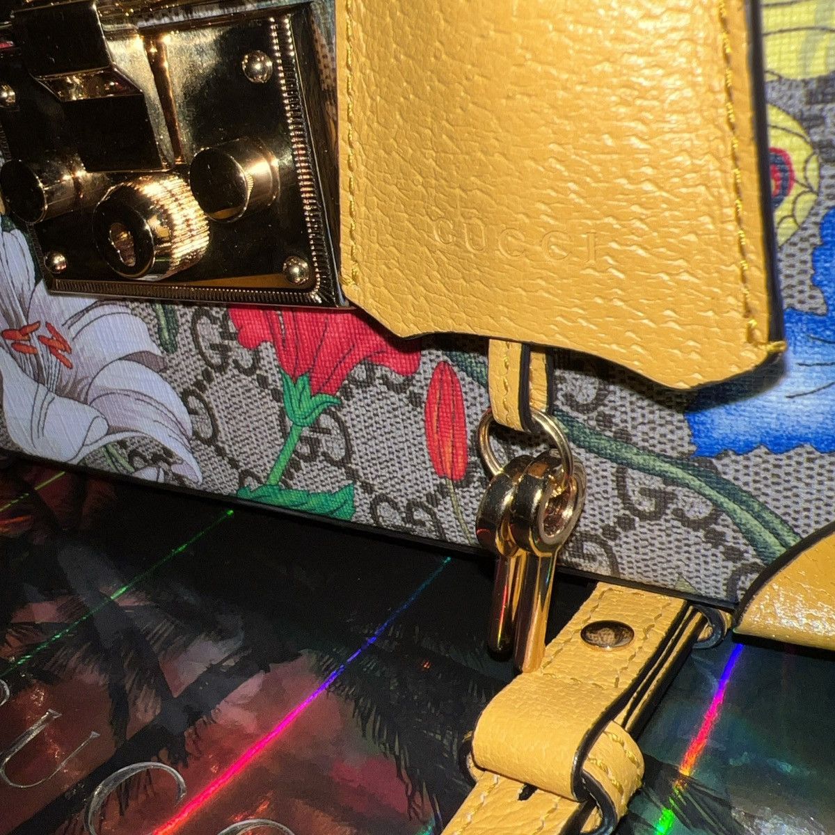Gucci GUCCI GG Flora Padlock Bamboo Multicolor Limited Edition Size ONE SIZE - 15 Thumbnail