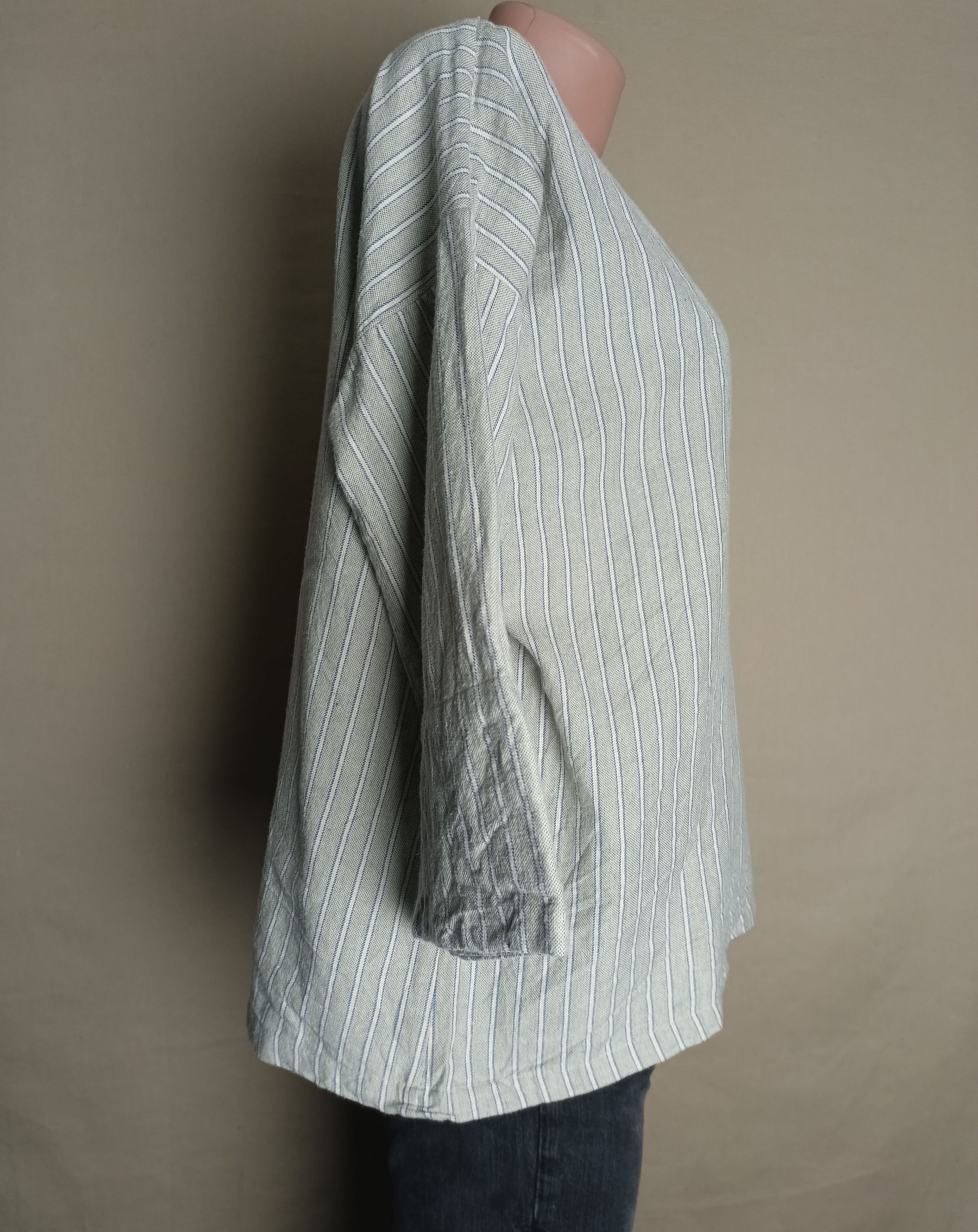 Designer TOAST Fisherman Stripe Print Lounge Top 3/4 sleeve Size L / US 10 / IT 46 - 3 Thumbnail