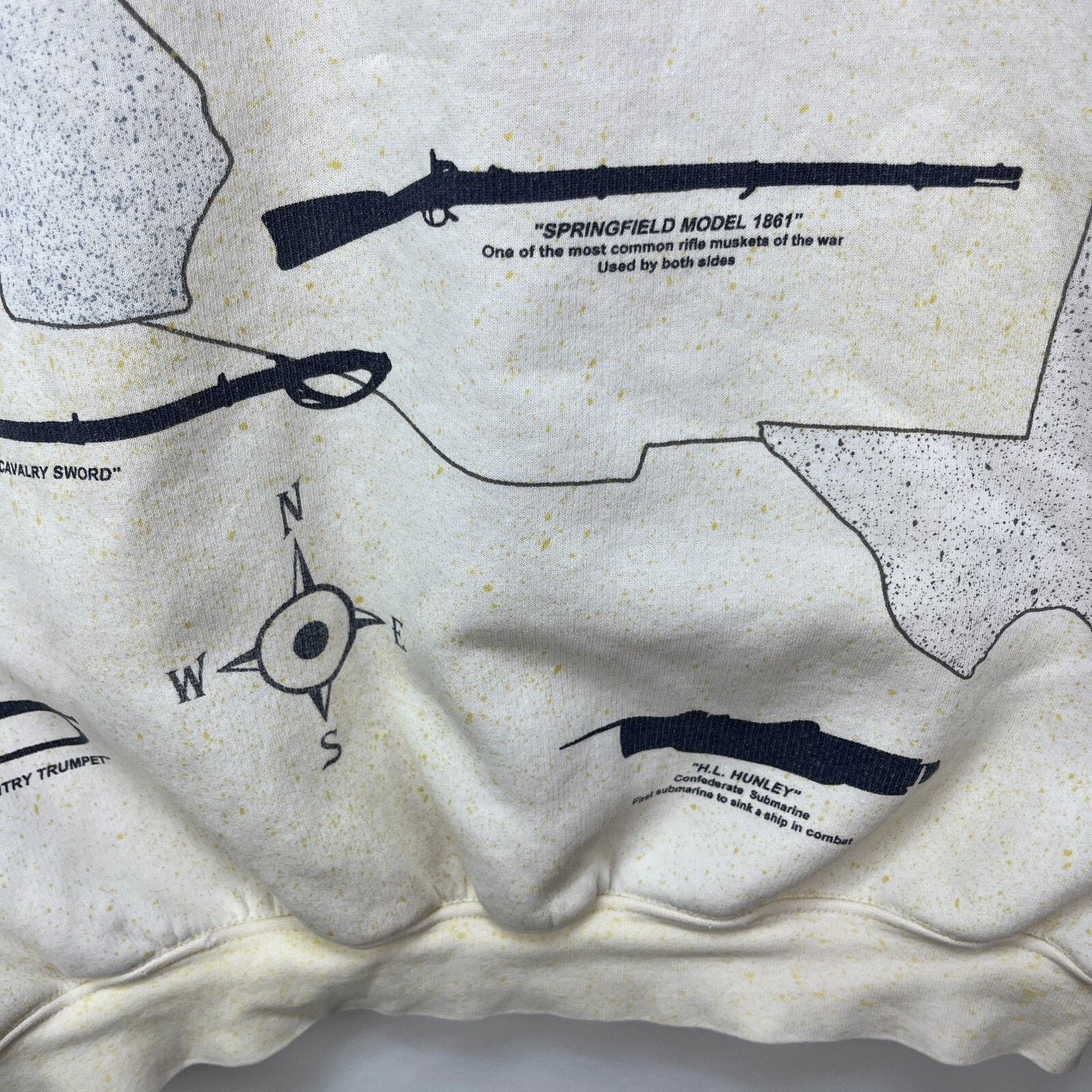 Vintage Vintage 90s Civil War Map USA Sweatshirt XL All over Print Size US XL / EU 56 / 4 - 10 Thumbnail