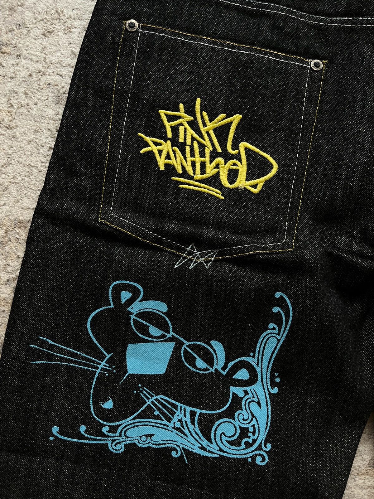 Vintage OG Pink Panter Hip-Hop Baggy Print Tag Graffiti Deadstock Size US 38 / EU 54 - 9 Thumbnail