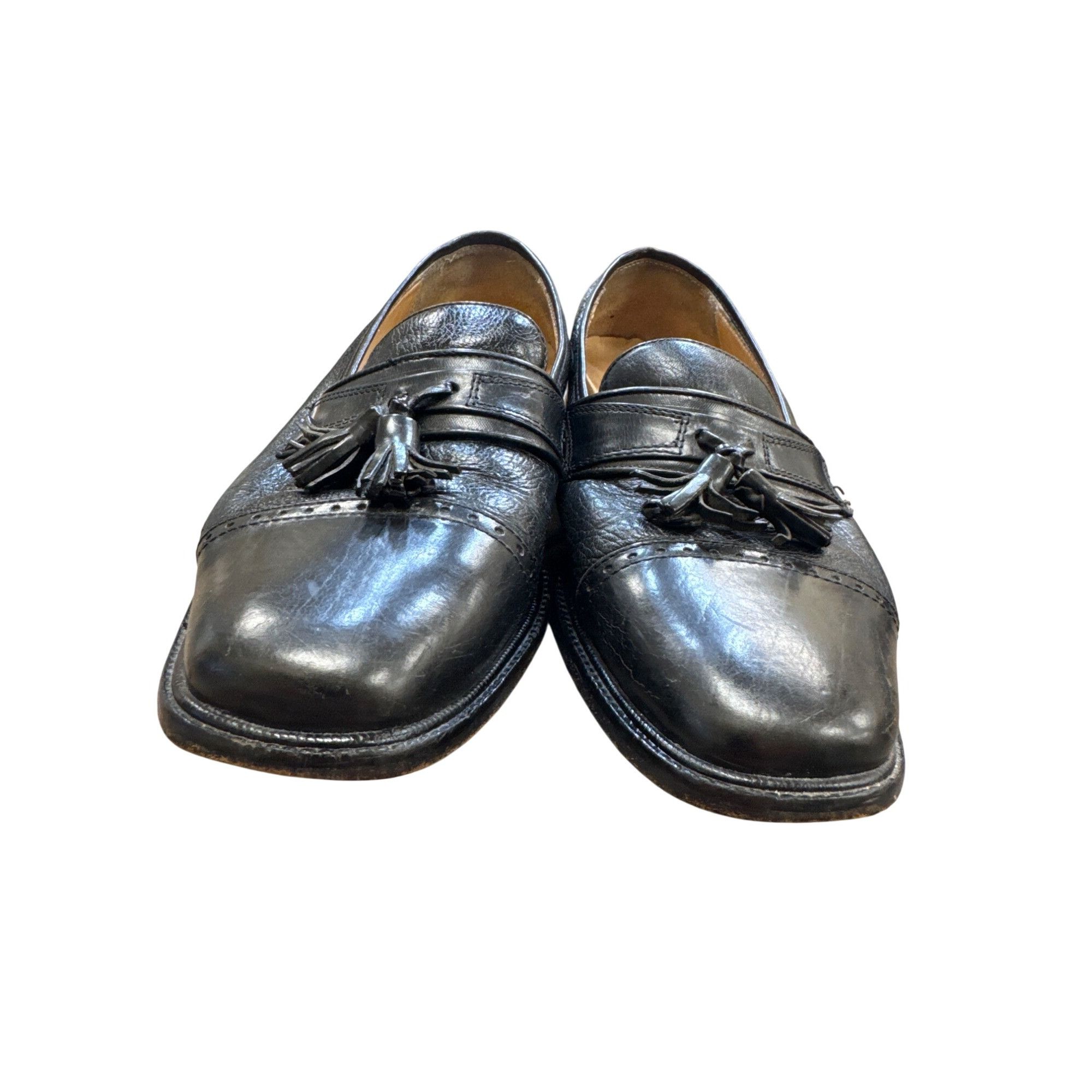 Other Vito Rufolo Italian Mens Black Leather Tassel Slip-On Loafer Size US 8.5 / EU 41-42 - 8 Thumbnail