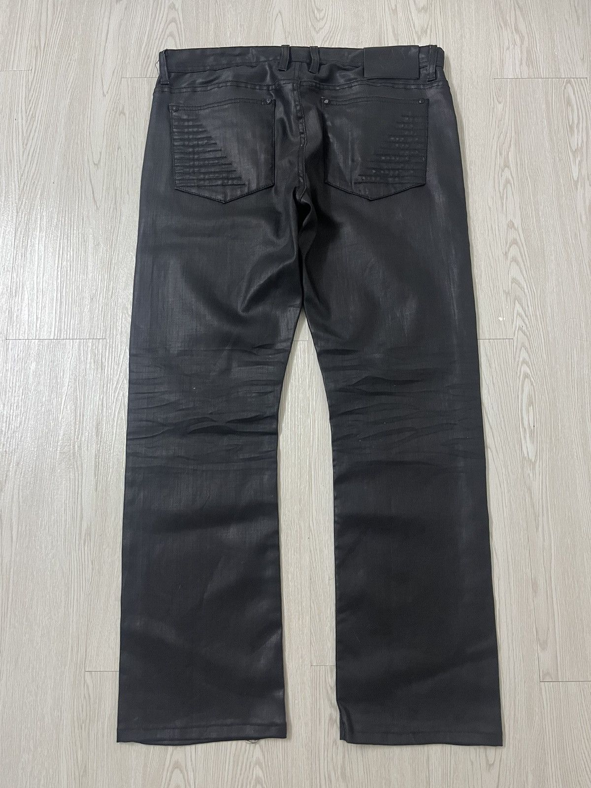 Affliction Need Gone💥Y2K Affliction Super Black Coated Jeans Size US 34 / EU 50 - 7 Thumbnail