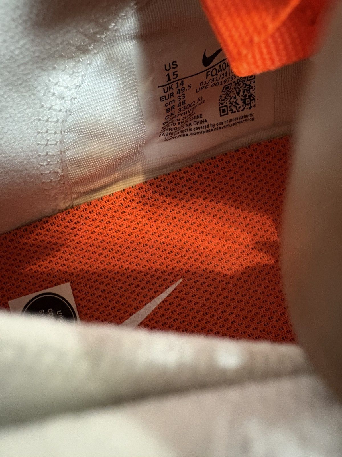 Nike Nike Vapor Edge Pro 360 2 TB White Orange FQ4044-100 Men 15 Size US 15 / EU 48 - 7 Thumbnail