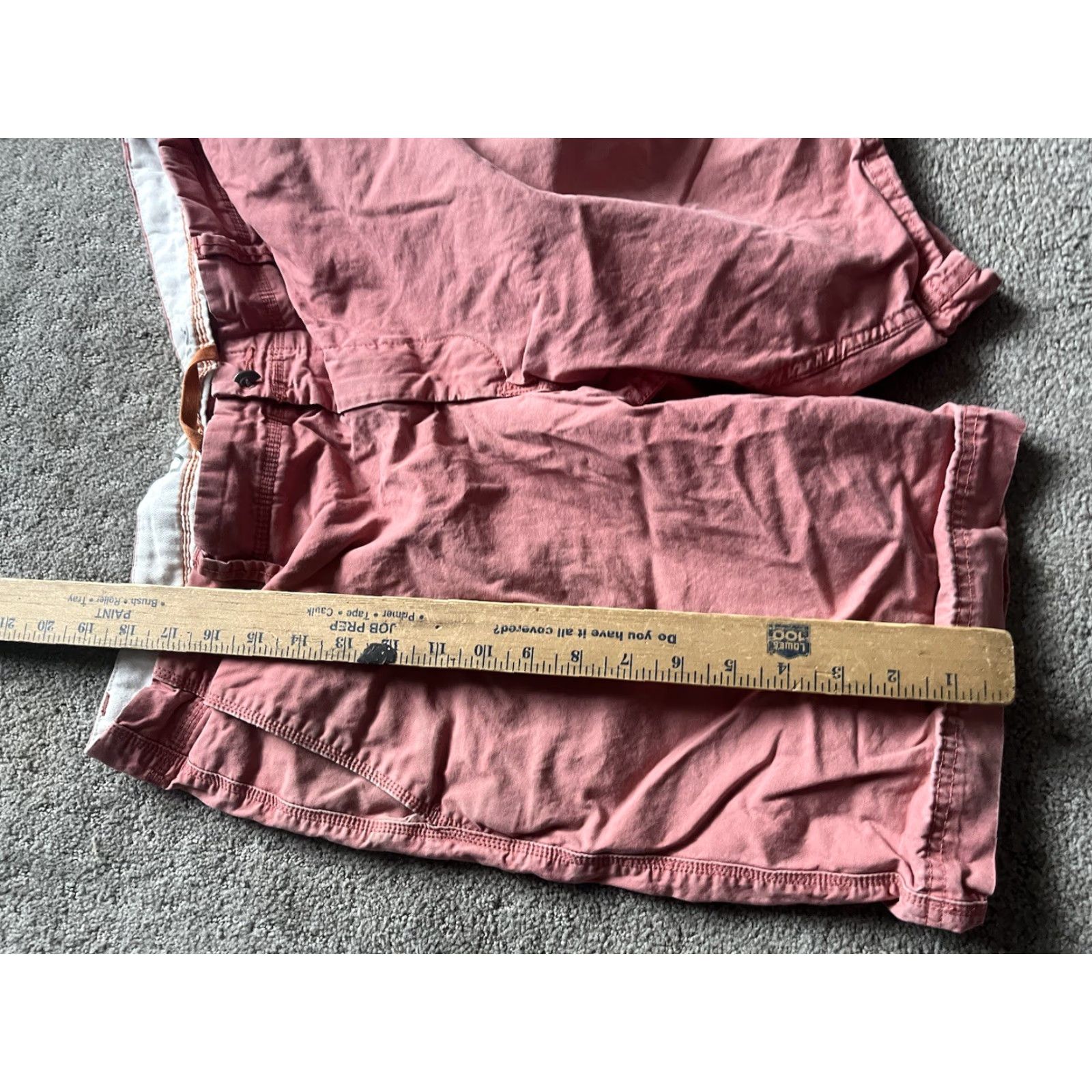 Dockers Dockers Men Shorts Solid Flat Front Bermuda Cotton 34 Pink Casual Pockets Mid 10in Inseam Regular Mens Size US 34 / EU 50 - 5 Thumbnail