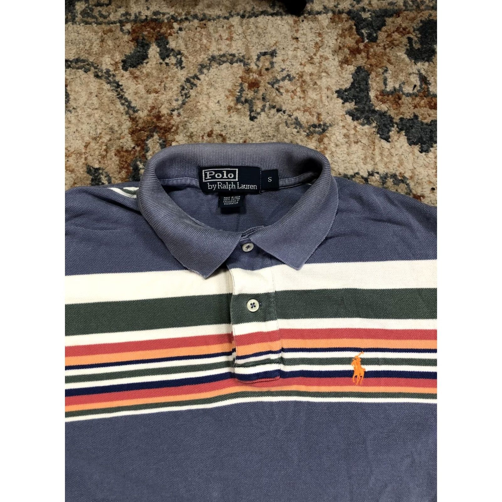 Polo Ralph Lauren Polo by Ralph Lauren Polo Shirt Mens Small Blue Multicolor Stripe Pony Logo Shirt Size US S / EU 44-46 / 1 - 2 Thumbnail