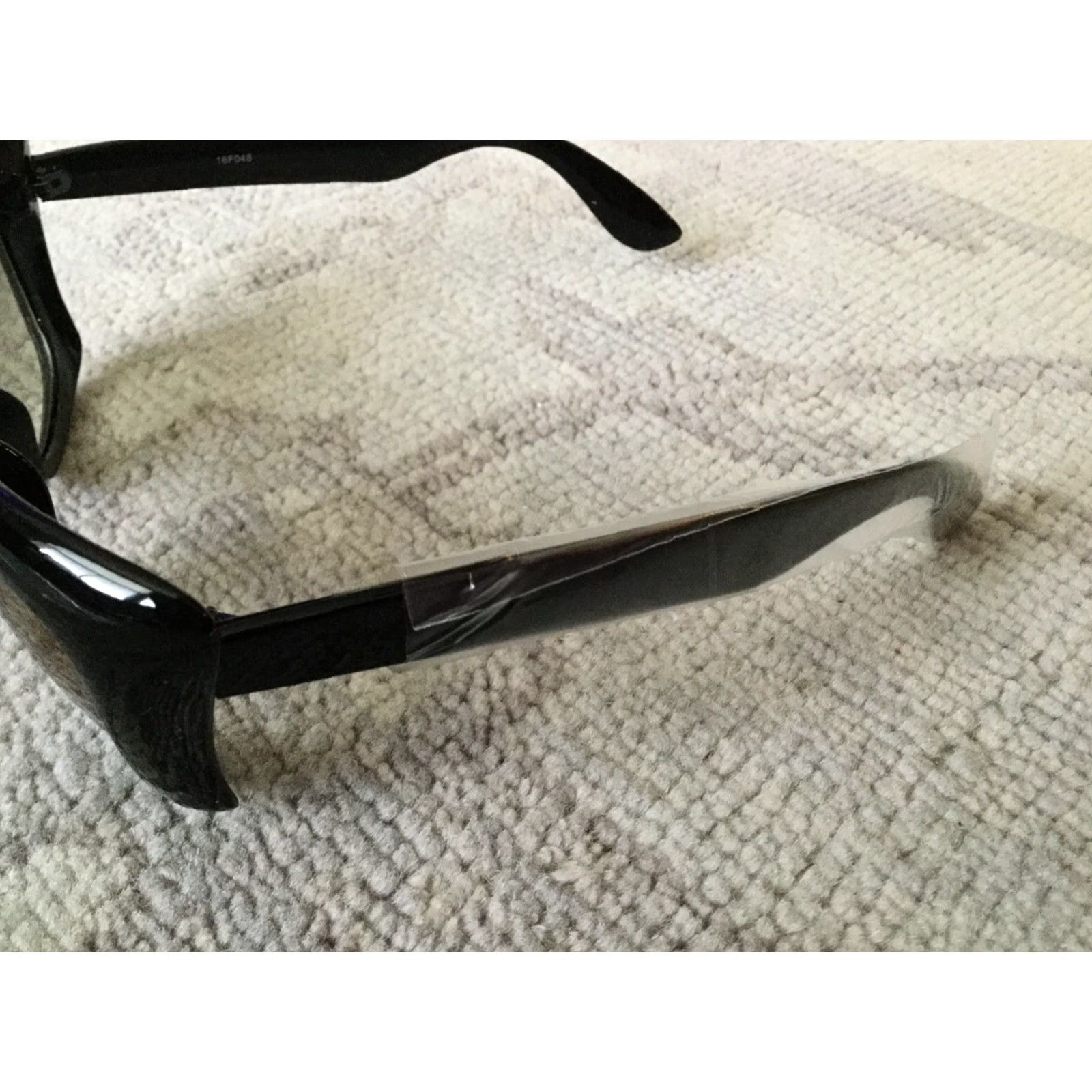 Vintage VINTAGE Women's Black Rectangular Sunglasses Eyewear Shades Unbranded Black accessory Size ONE SIZE - 3 Thumbnail