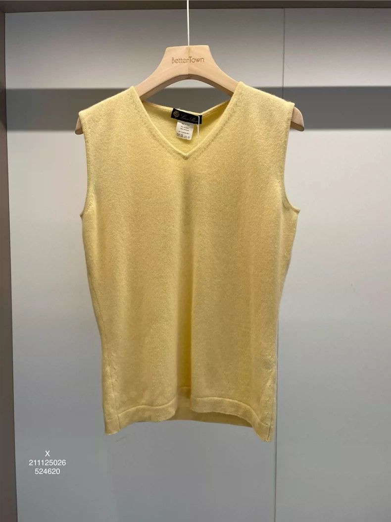 Loro Piana LORO PIANA Goose yellow cashmere vest Size XL / US 12-14 / IT 48-50 - 1 Thumbnail