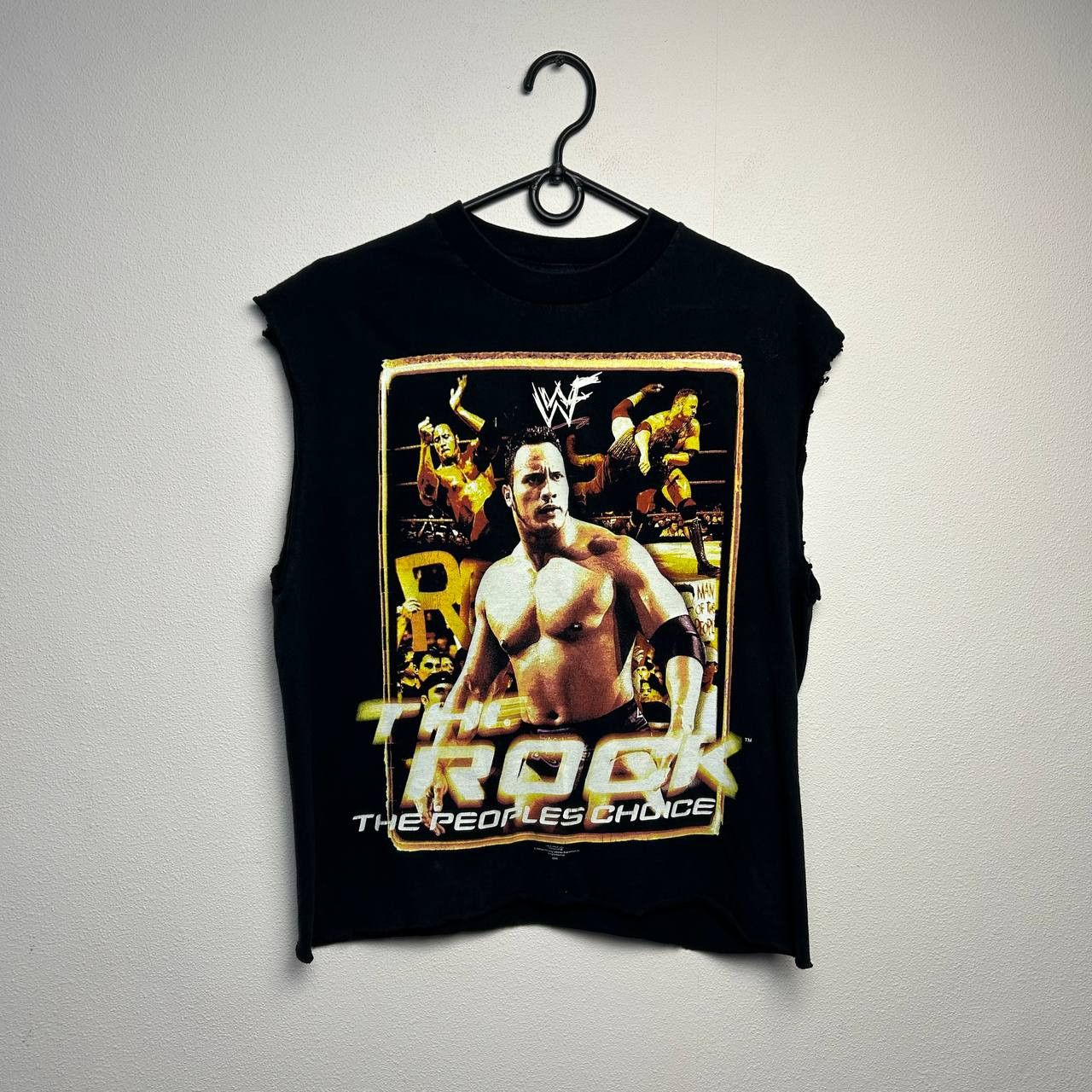 WWE Vintage WWE The Rock 1999 big logo wrestling sleeveles Size US M / EU 48-50 / 2 - 1 Thumbnail