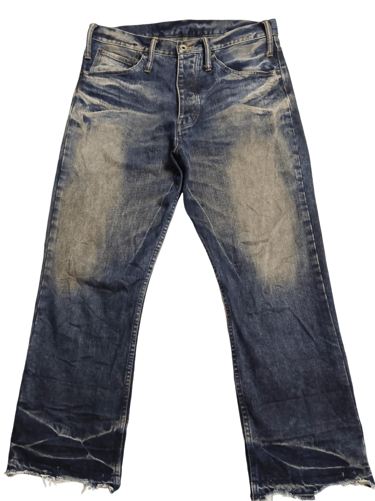 Le Grande Bleu (L.G.B.) LGB Distressed Vintage Wash Denim Jeans - Japan Exclusive Size US 33 - 1 Thumbnail