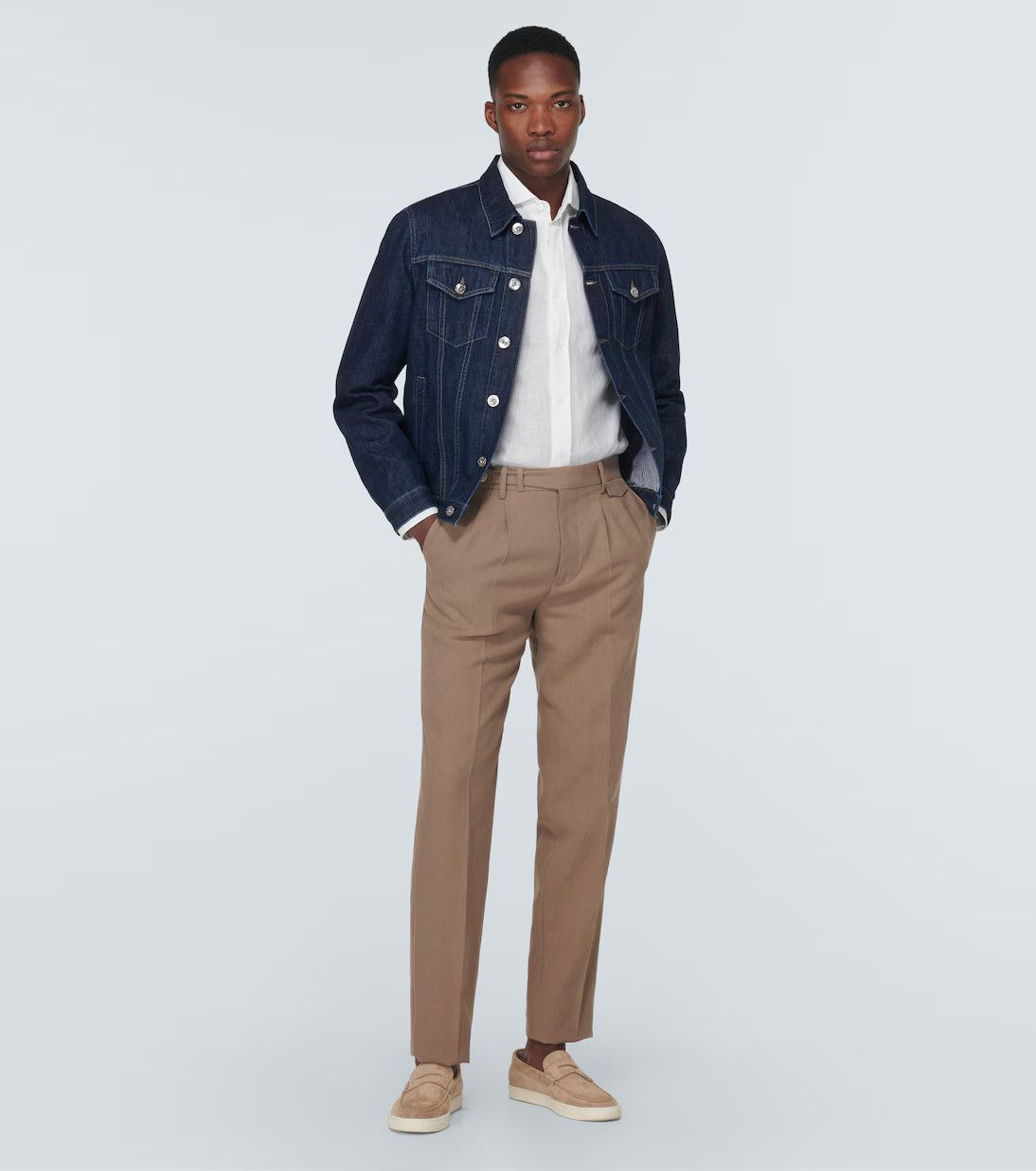 Brunello Cucinelli o1mle0725 Denim Jacket in Blue Size US M / EU 48-50 / 2 - 2 Thumbnail