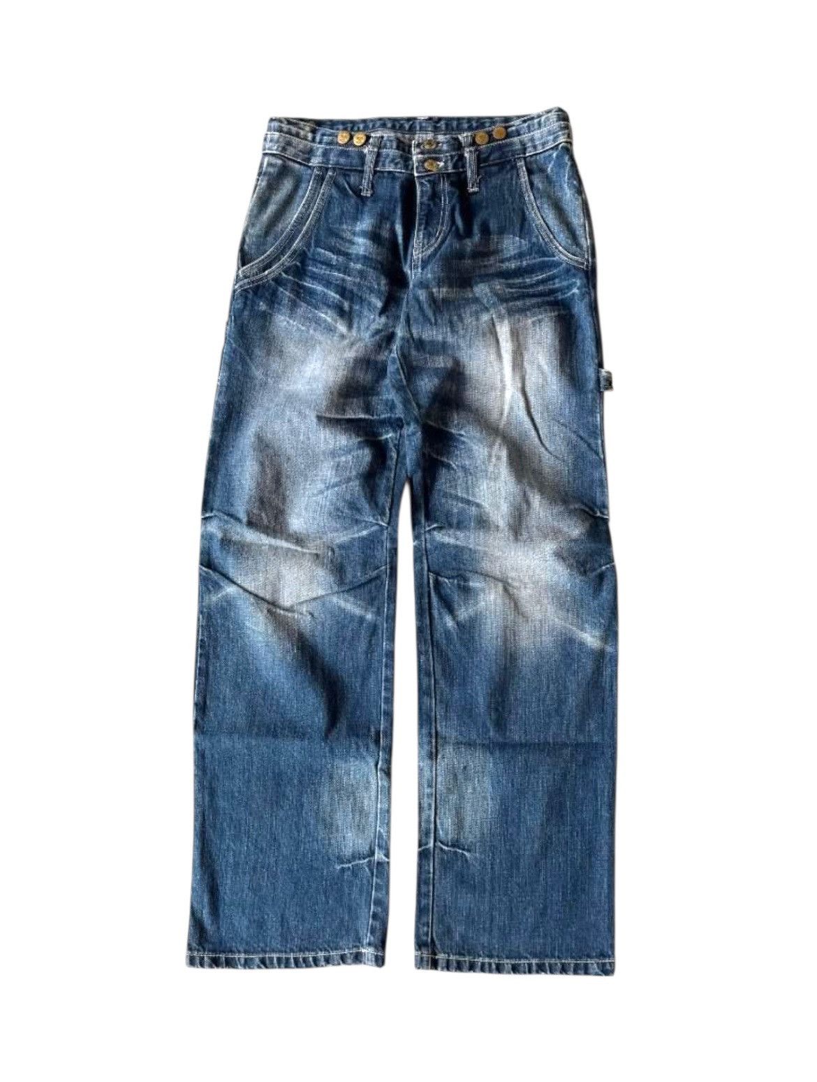 PPFM PPFM Double Waist Carpenter Denim Pants Size US 32 / EU 48 - 1 Thumbnail