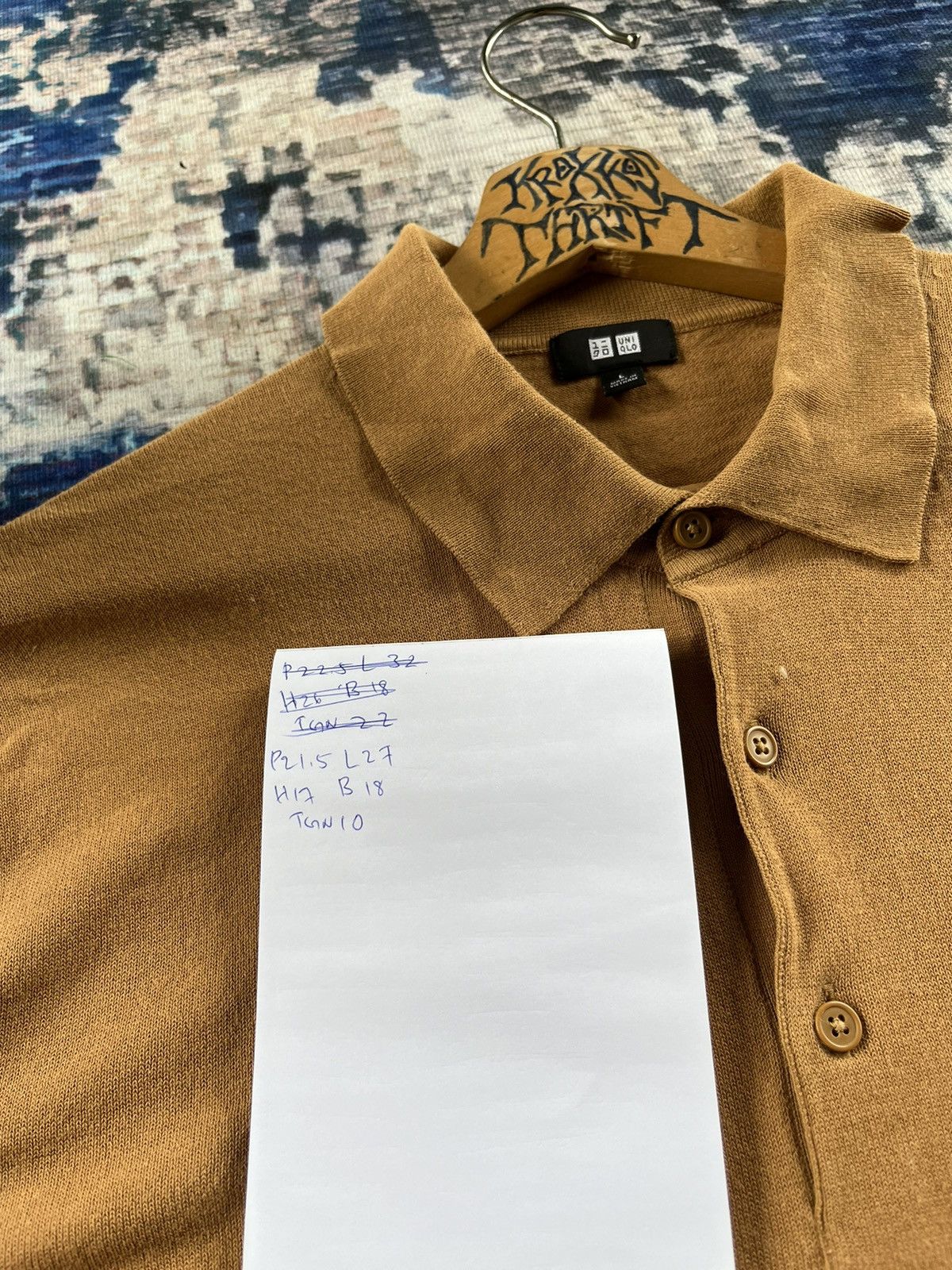 Japanese Brand × Uniqlo 🔥UNIQLO Collar Polo Tees Half Button Size US L / EU 52-54 / 3 - 6 Thumbnail