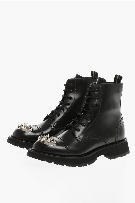 Alexander McQueen o1y1024 Ankle Boots in Black Size US 10 / EU 43 - 1 Thumbnail