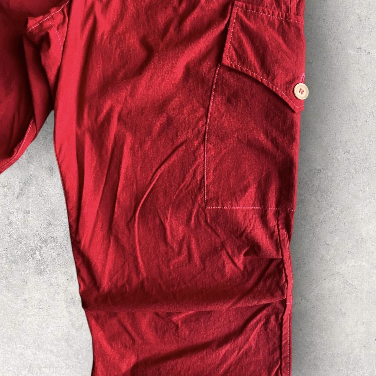 Yohji Yamamoto Y’s Red Label Red Cargo Crop Pants Size US 31 - 3 Thumbnail