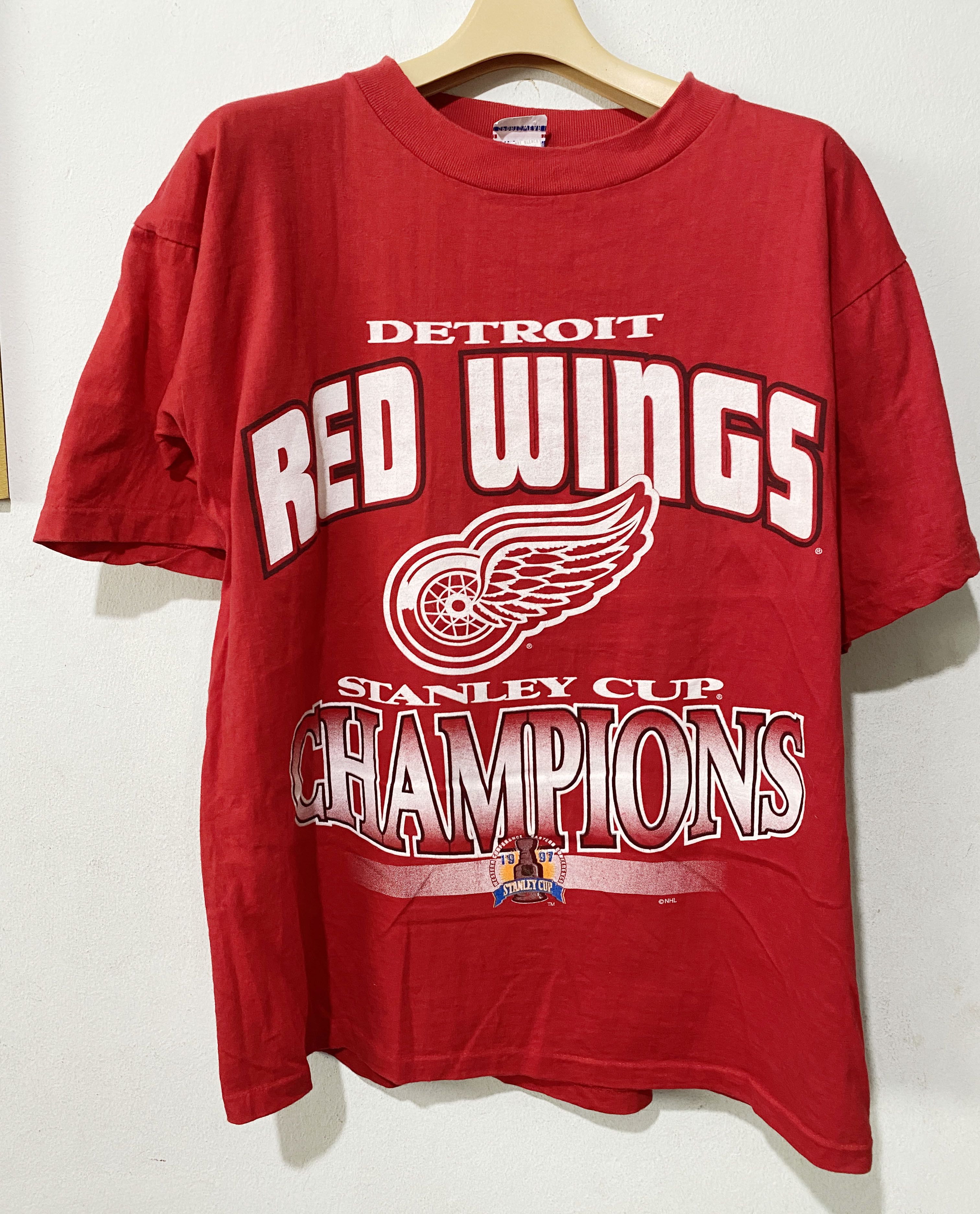 NHL × Vintage Vintage 90s Detroit Red Wings Shirt Size US L / EU 52-54 / 3 - 1 Thumbnail