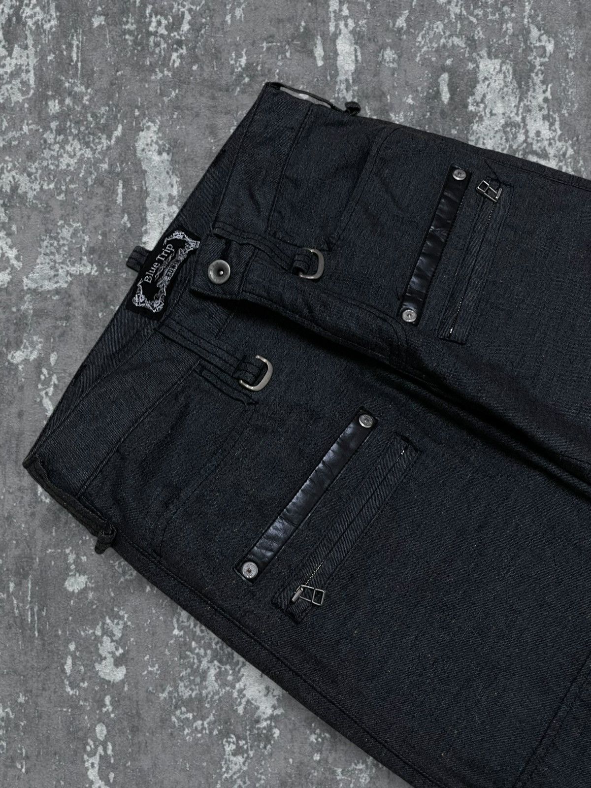 Edwin Vintage 1990s Designer Edwin Blue Trip Punk Style Bush Pant Size US 30 / EU 46 - 6 Thumbnail