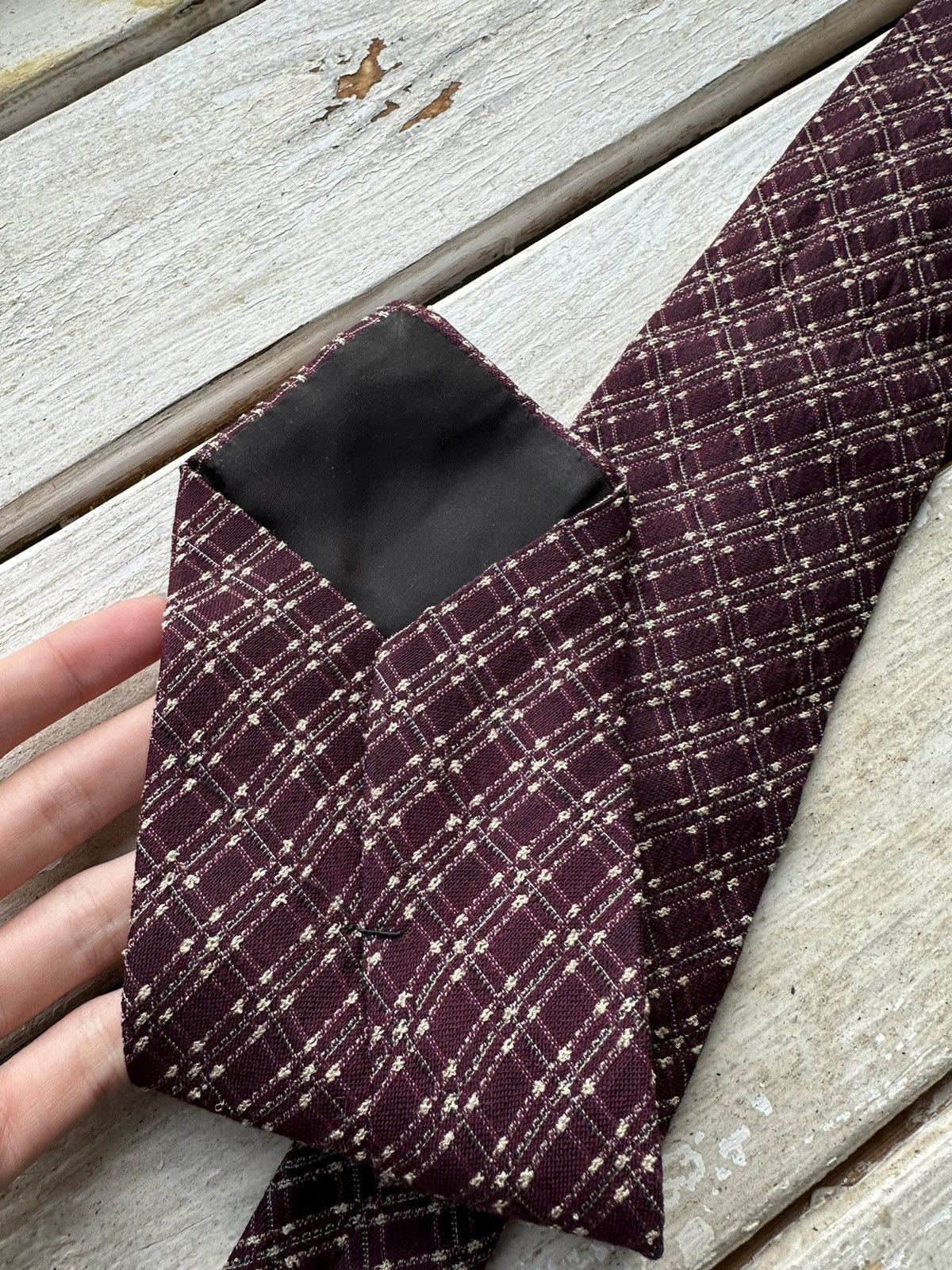 Designer × Hugo Boss 🚨RARE Hugo Boss Tie old money style Burgundy luxury monogram Size ONE SIZE - 9 Thumbnail