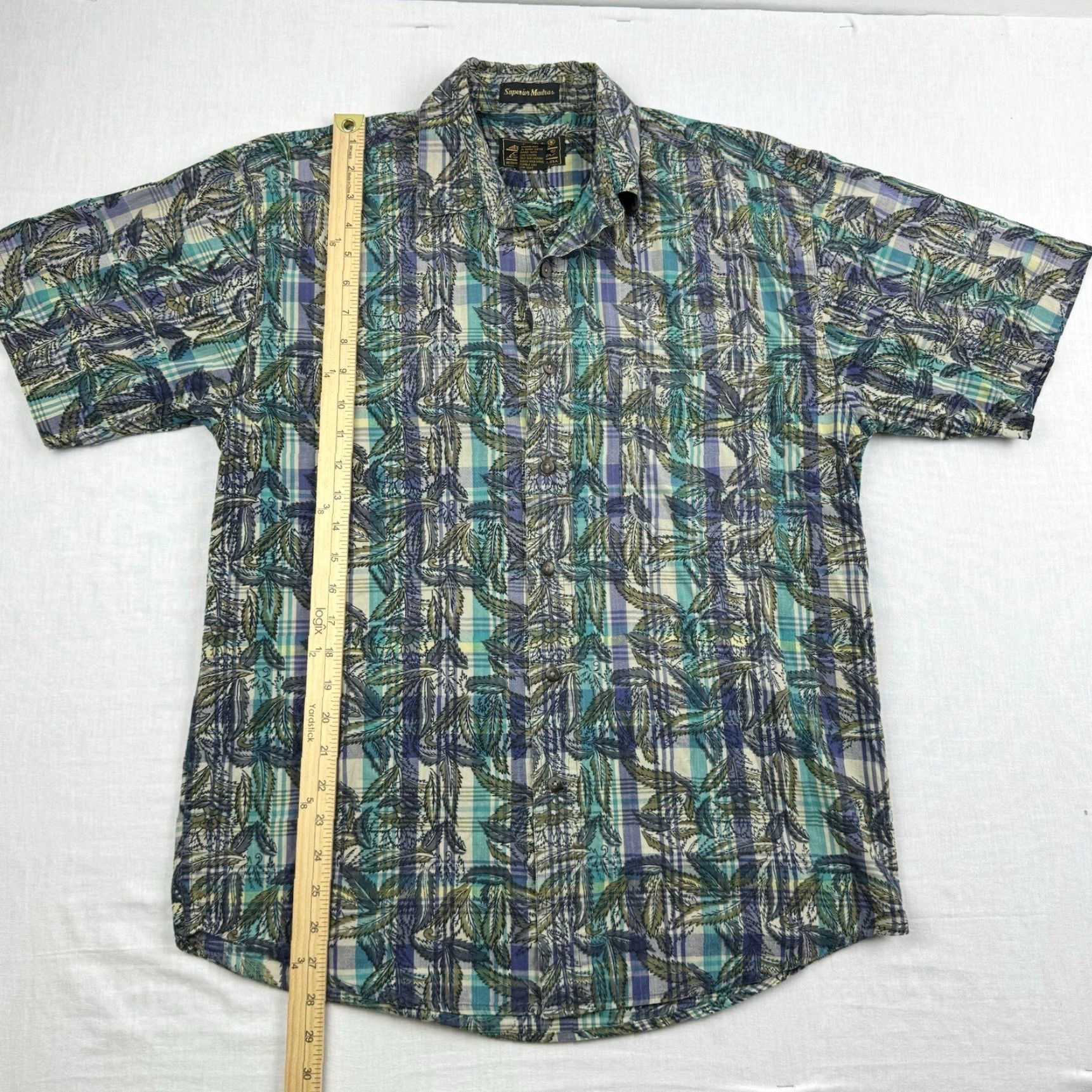 Eddie Bauer VINTAGE Eddie Bauer Plaid Button-Up Adult Medium Short Sleeve Hawaiian Green 90s Mens Size US M / EU 48-50 / 2 - 5 Thumbnail