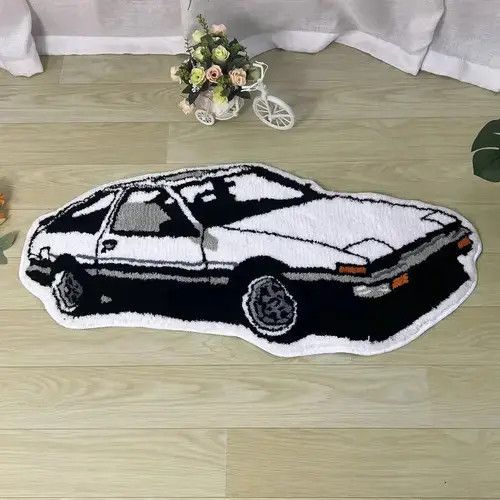 Designer Retro Racing Tufted Rugs Size ONE SIZE - 1 Thumbnail