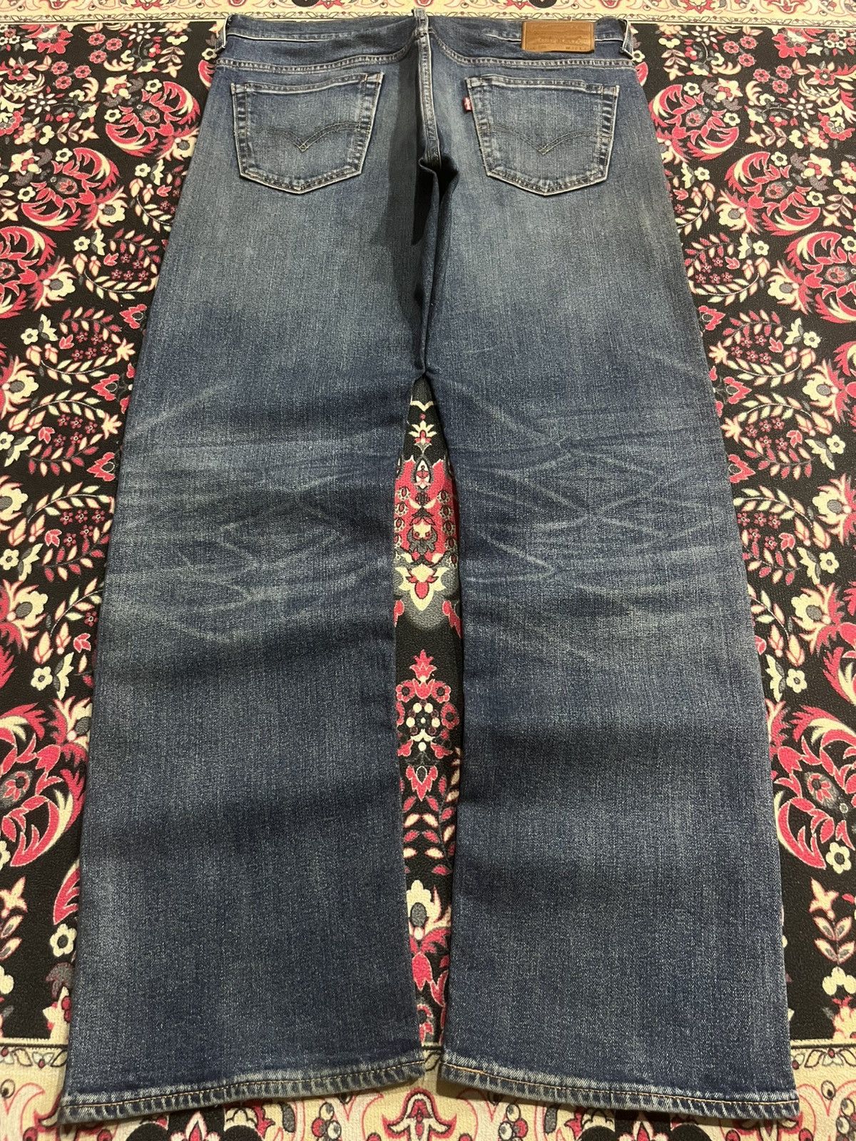 Levi's Vintage Levi’s 569 Big E Non Selvedge Blue Washed Jeans Size US 31 - 2 Thumbnail