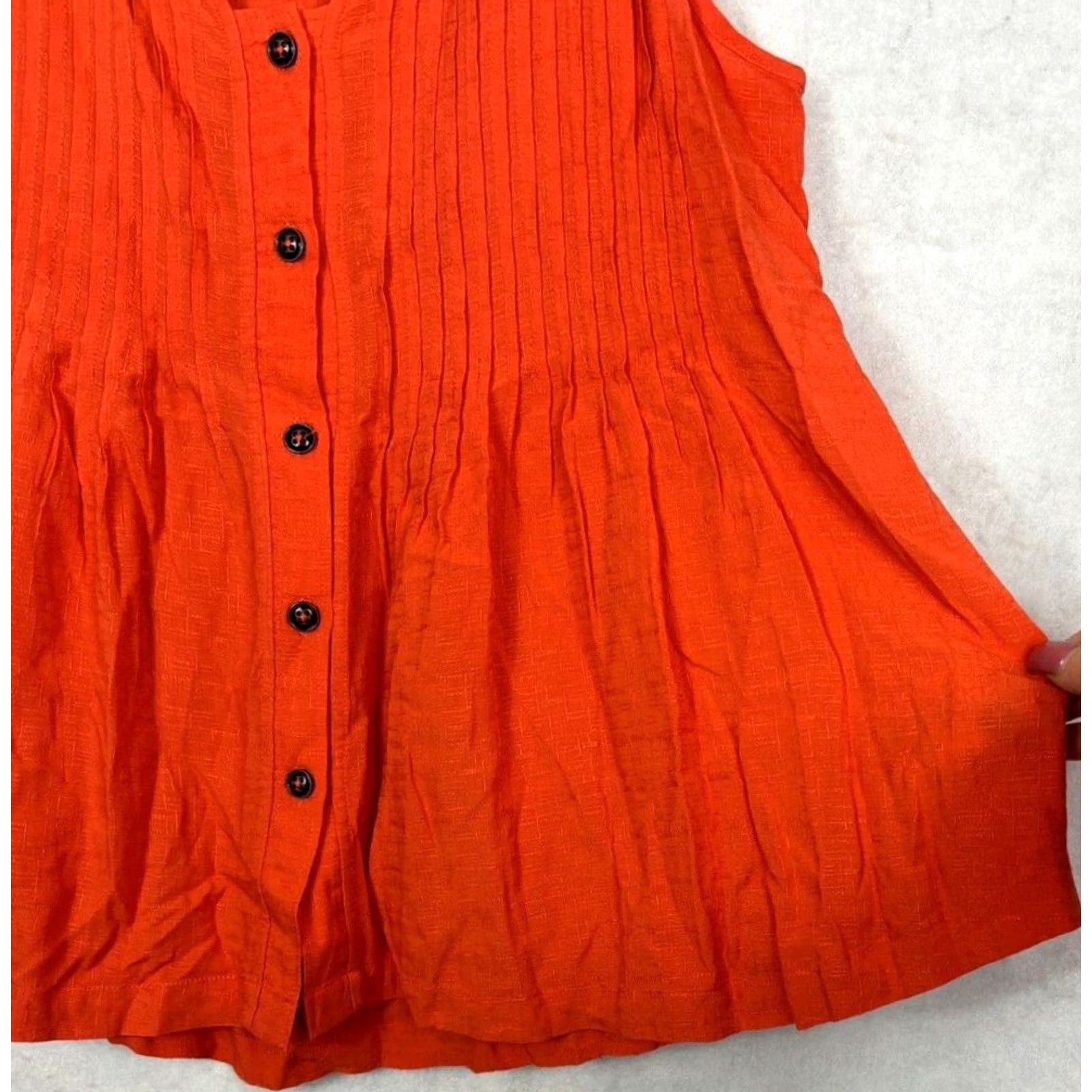 Vintage Maeve Women 2 Peplum Blouse Button Up Tank Sleeveless Flare Pleated Size XS / US 0-2 / IT 36-38 - 3 Thumbnail