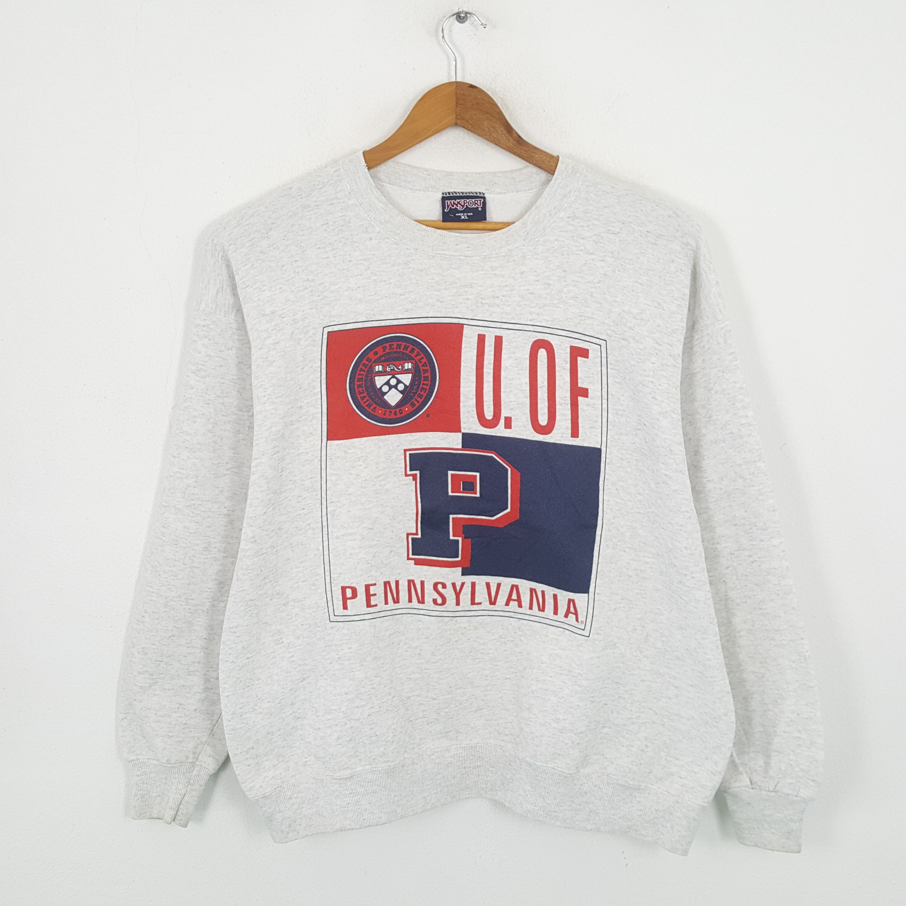 Jansport × Vintage Vintage 90's UNIVERSITY OF PENNSYLVANIA Promo Sweatshirts Size US XL / EU 56 / 4 - 1 Thumbnail